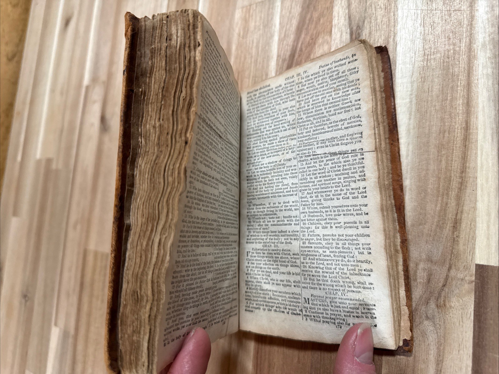 1843 NEW TESTAMENT rare WELLS-RIVER vermont IRA WHITE leather ANTIQUE old