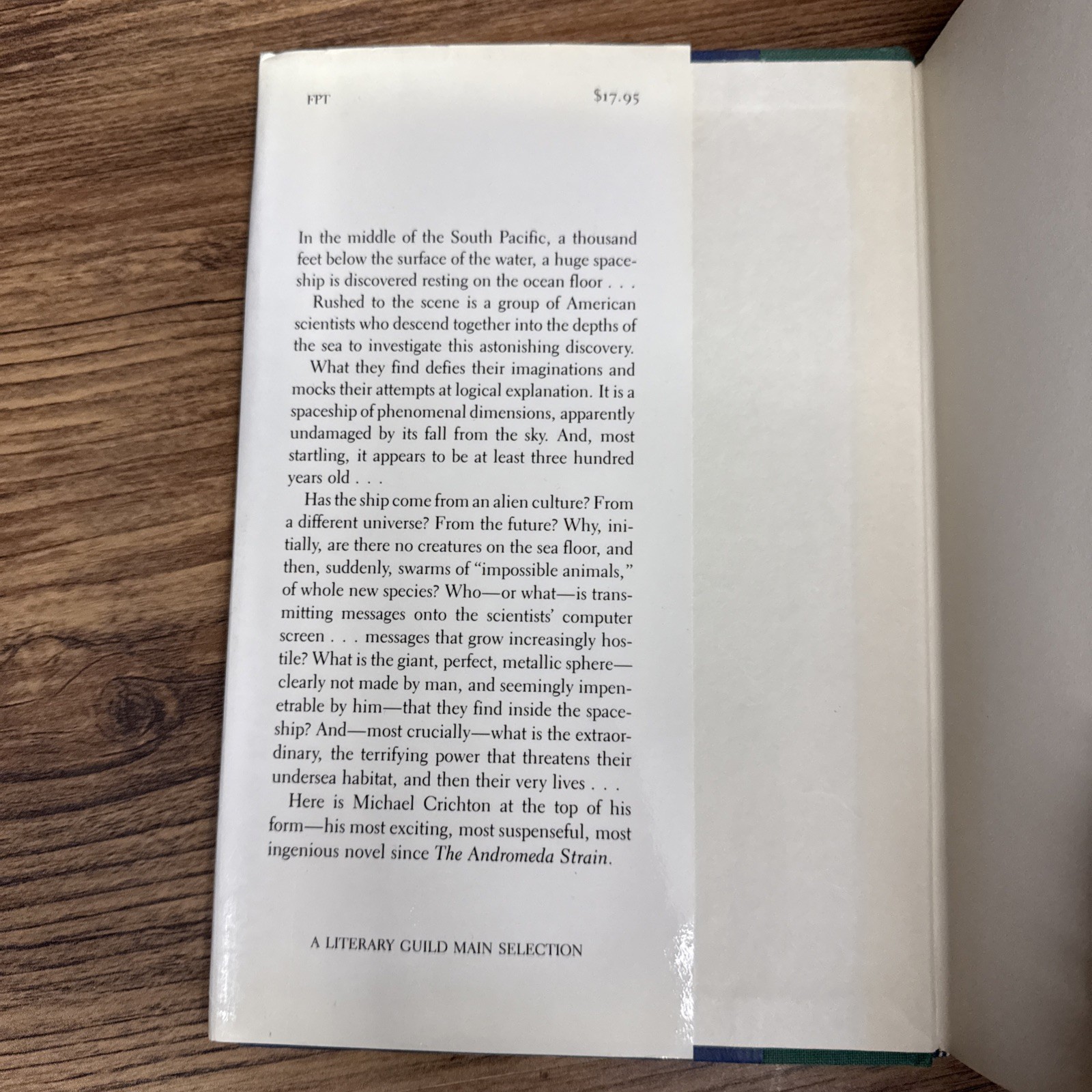 Sphere by Michael Crichton – First Edition Stated – HC DJ