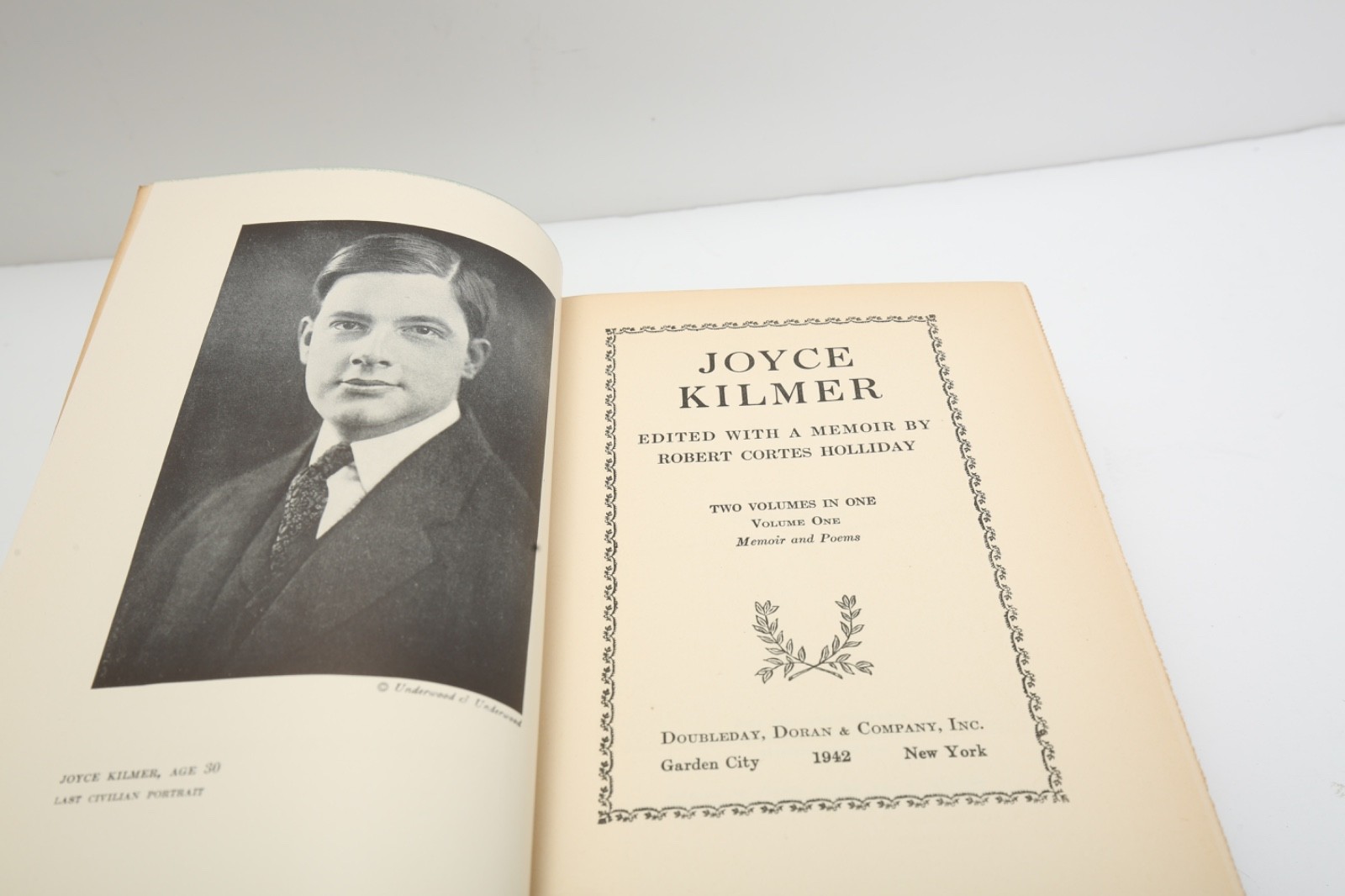 1942 Joyce Kilmer Poems Essays Letters Hardcover Two Volumes In One