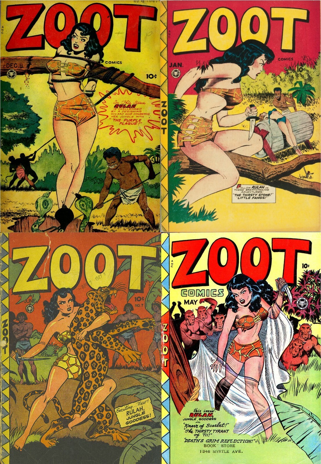 Zoot Comics Rulah The Jungle Goddess Fantasy Sexy Comics – 16 Old Issues on DVD