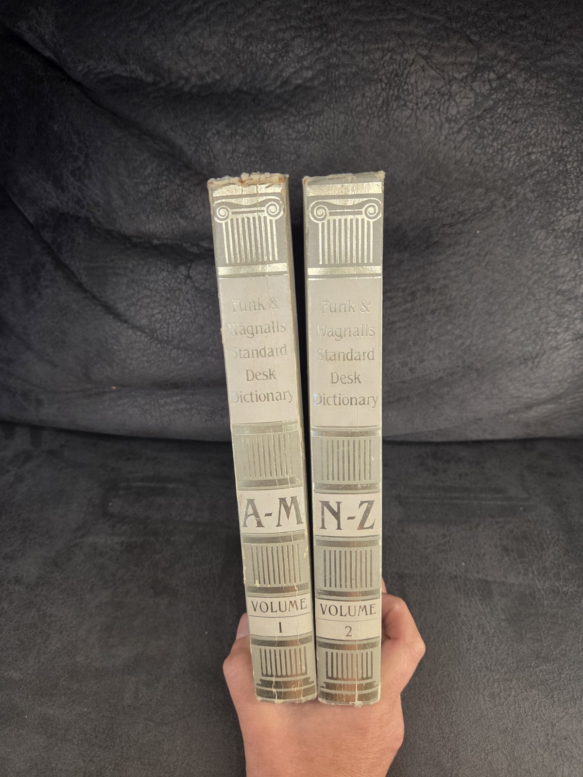 Vintage Funk & Wagnalls Standard Desk Dictionary 1983 2 Volume Set Books A-Z HC