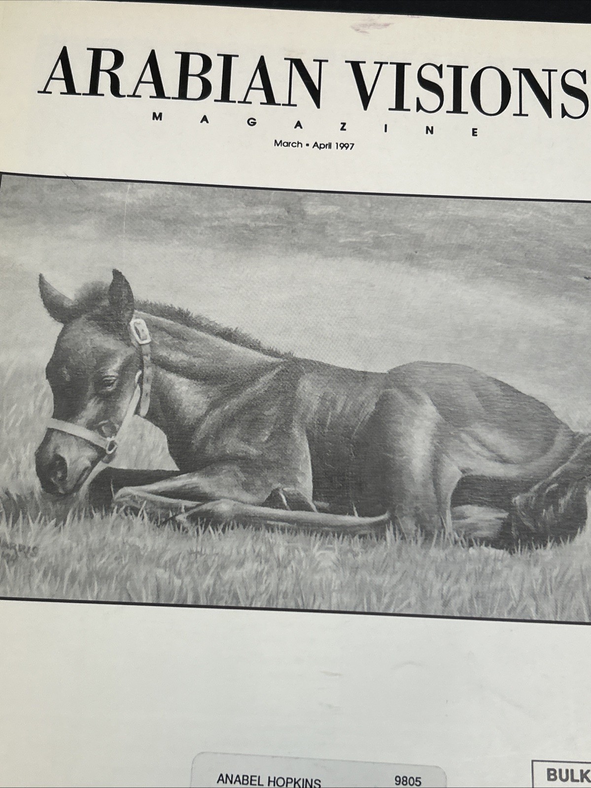 Arabian Visions Magazine Horse March – April 1997 Vintage