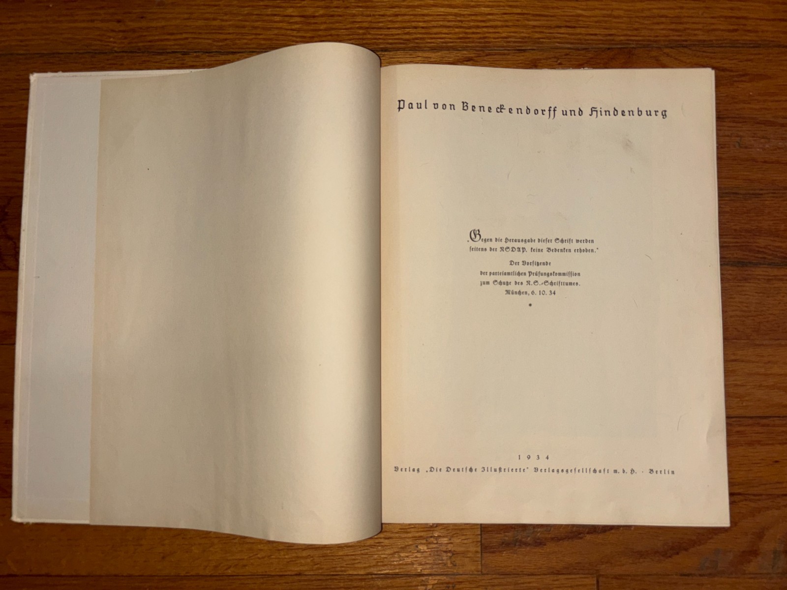 Paul von Hindenburg Photo Book 1934 German General Field Marshal Tannenberg