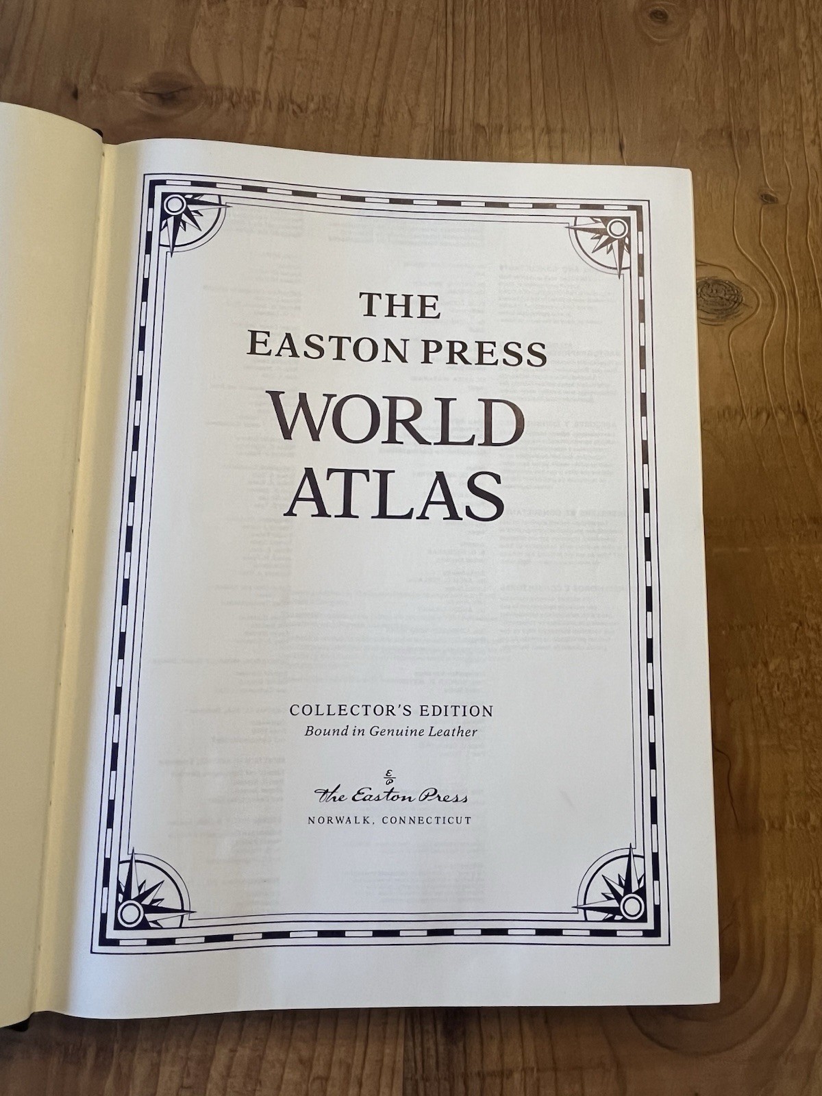 Easton Press 1991 ATLAS OF THE WORLD Oversized Leather Embossed Gilded Pages