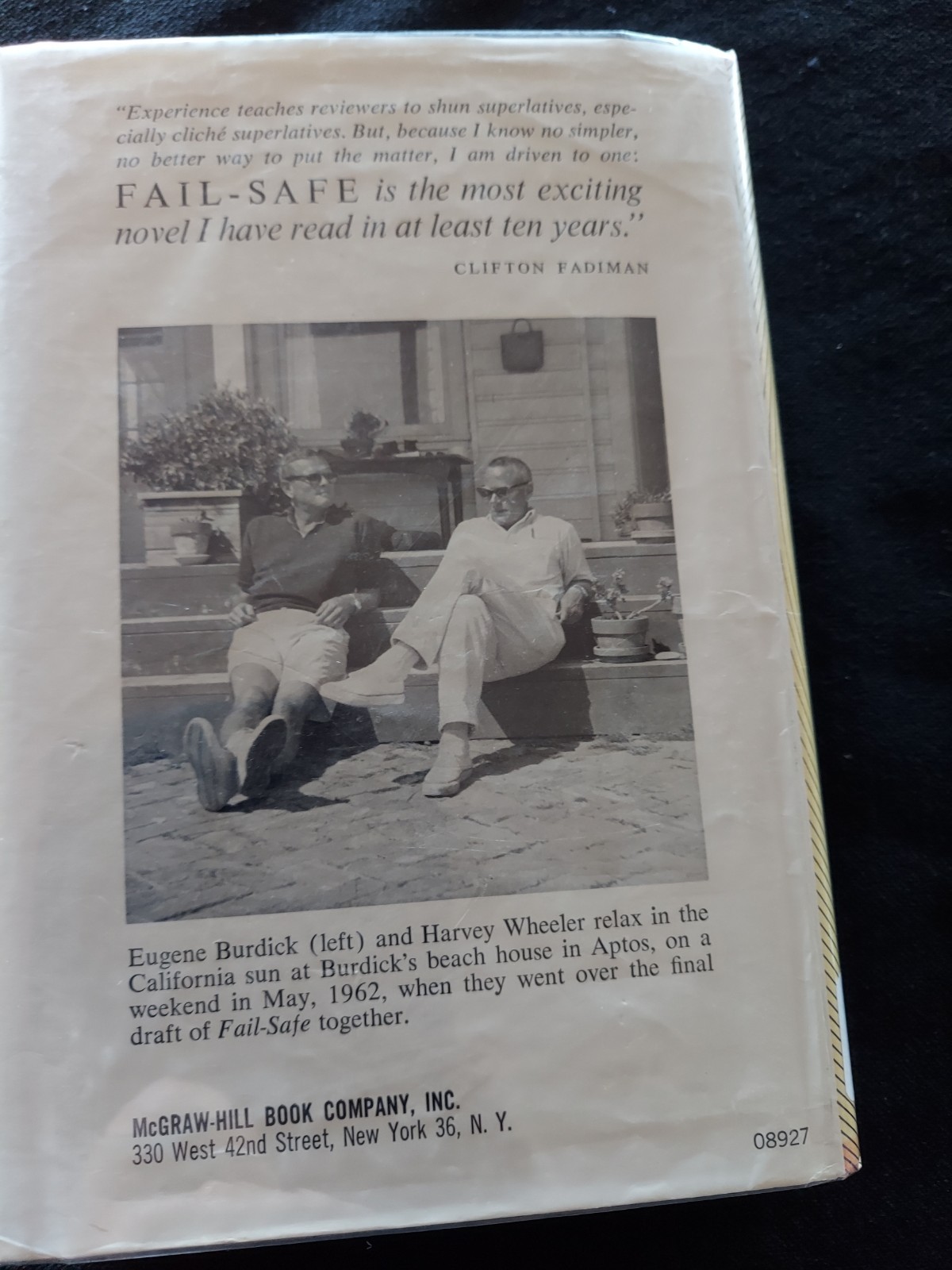 Fail-Safe by Eugene Burdick & Harvey Wheeler 1962 Cold War Nuclear Thriller HC