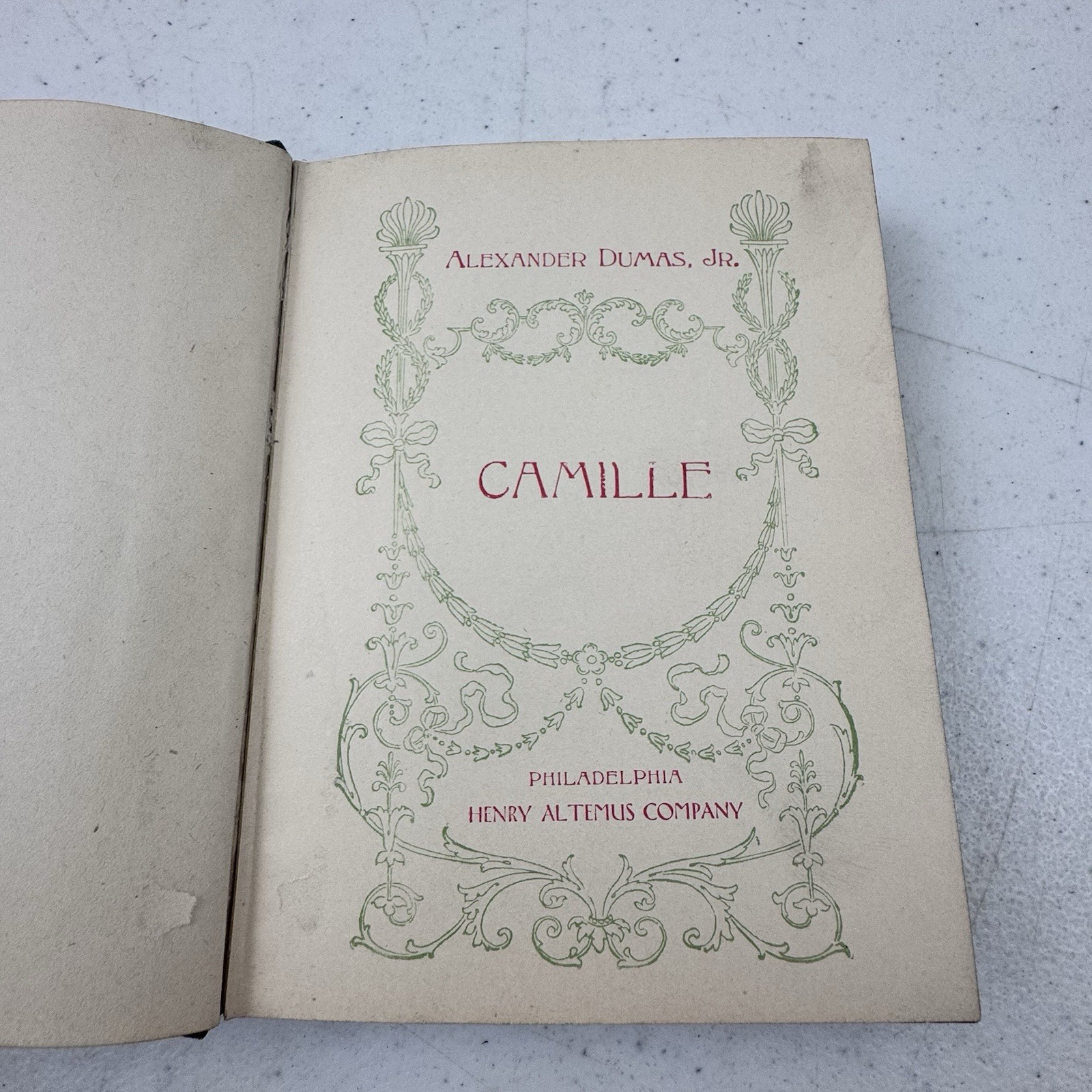 Vintage Book Camille By Alexandre Dumas Jr. Late 1800’s – Early 1900’s