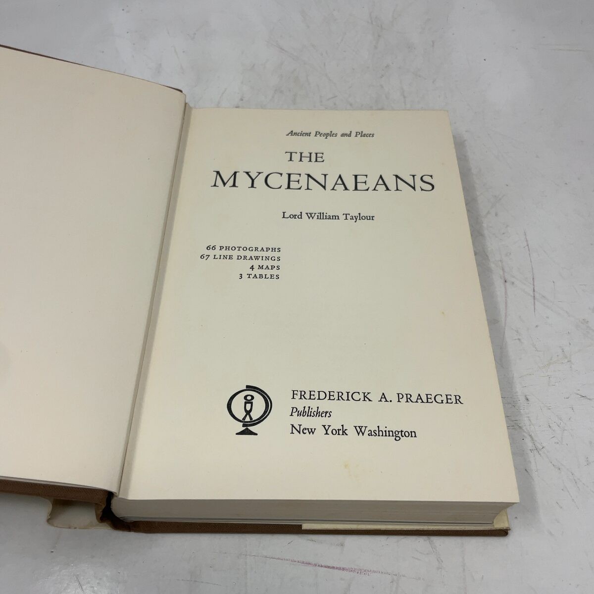 The Mycenaeans by Lord William Taylour HC First Edition Very Good 1964