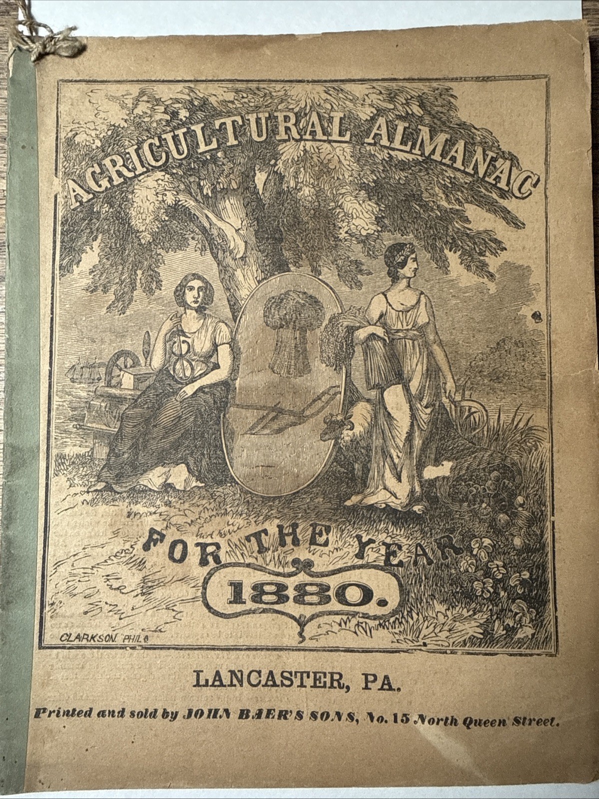 Antique 1880 Rev Irl R Hicks Almanac Quack Medicine Ads Vtg Lancaster PA