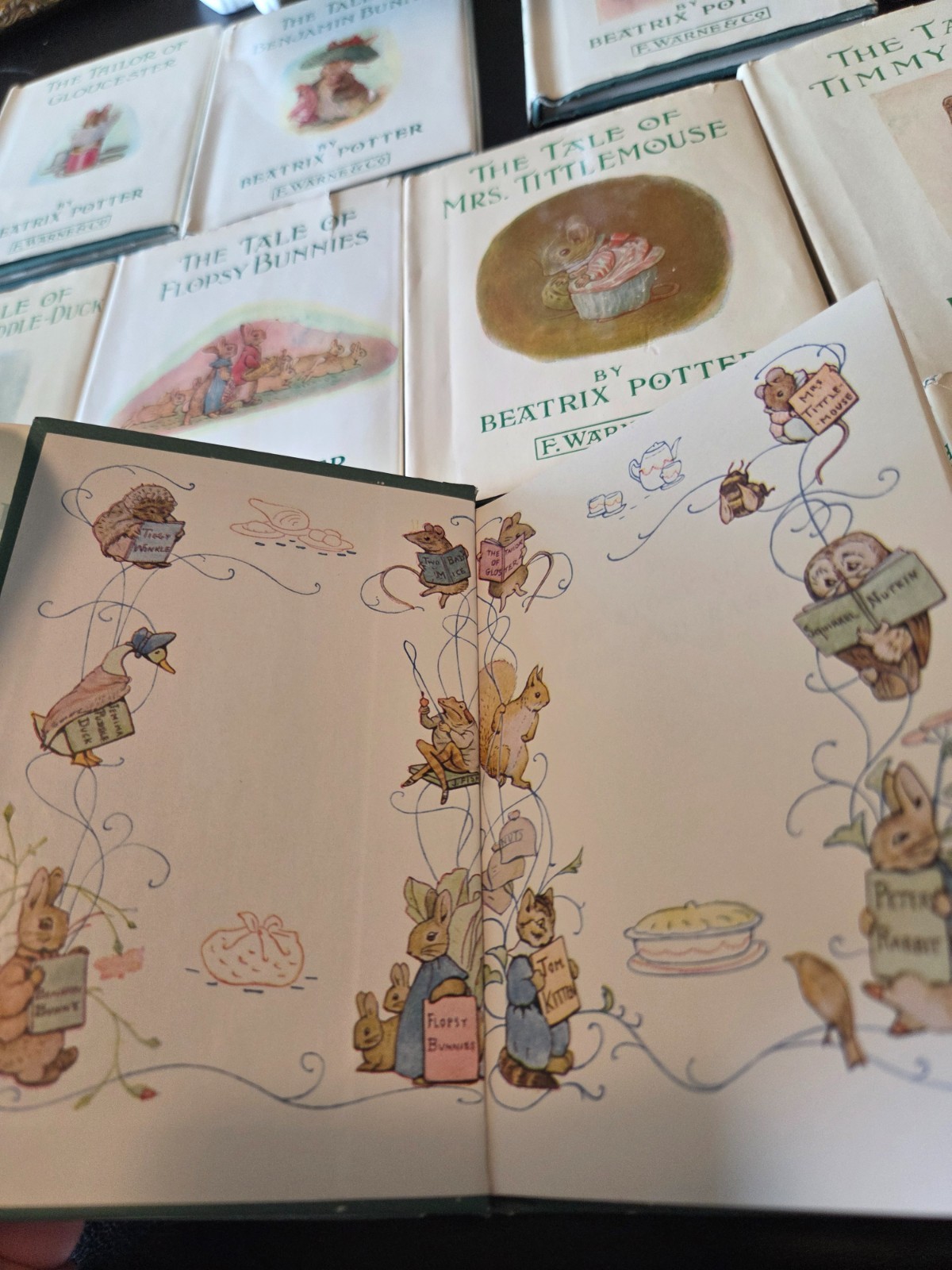 Vintage Beatrix Potter 20 Book Lot Frederick Warne HC w/Dust Jackets Rare