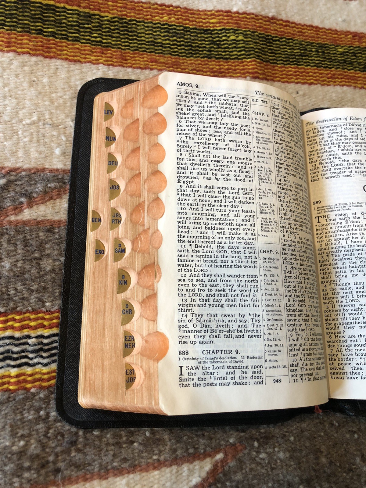 Antique Holy Bible KJV Holman Reference Edition Black Morocco Lthr., Indexed