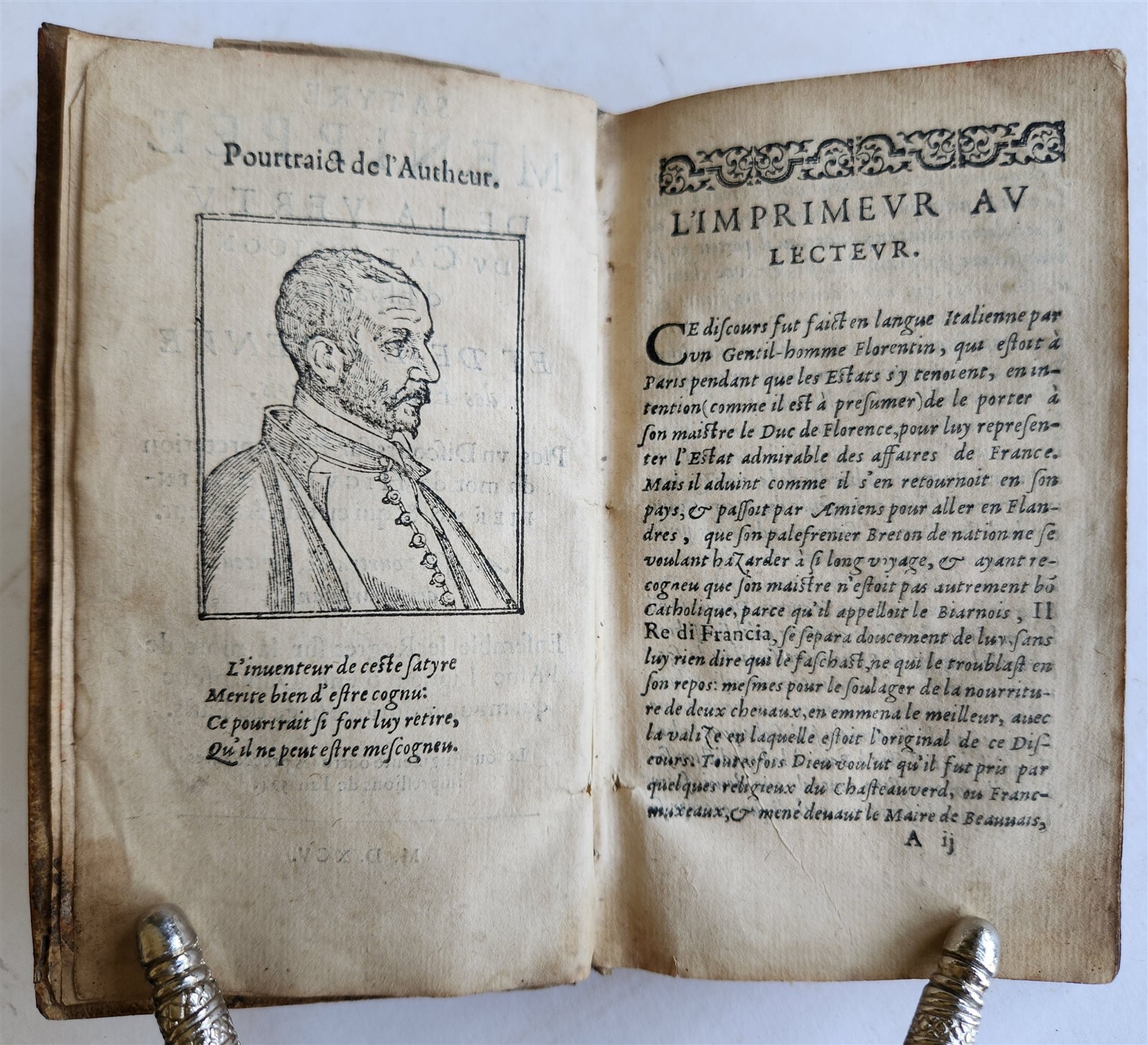 1595 SATYRE MENIPPEE ILLUSTRATED antique 16th CENTURY political & satirical work