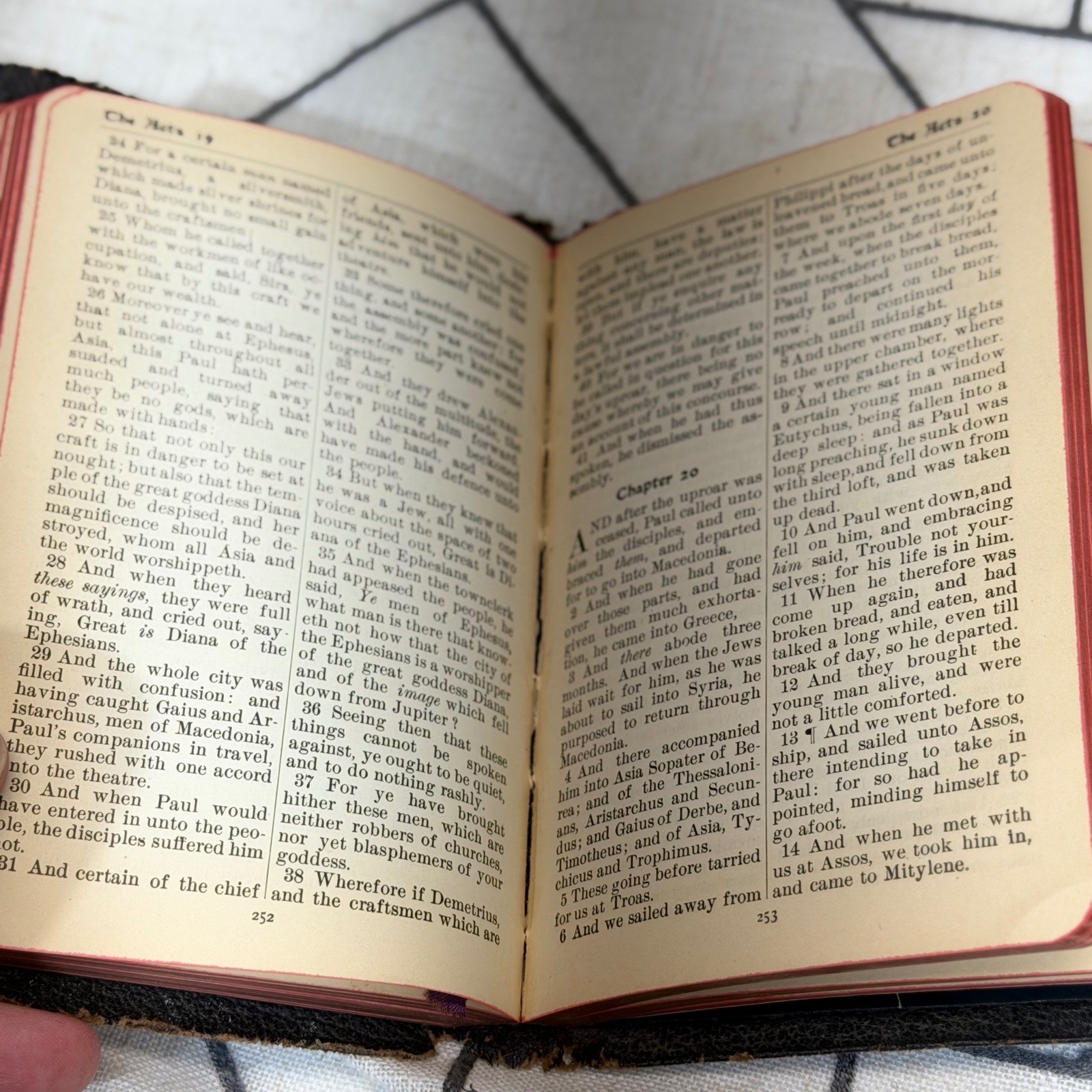 The Christian Herald New Testament 1900 Pocket Size Black Red Letter Edition