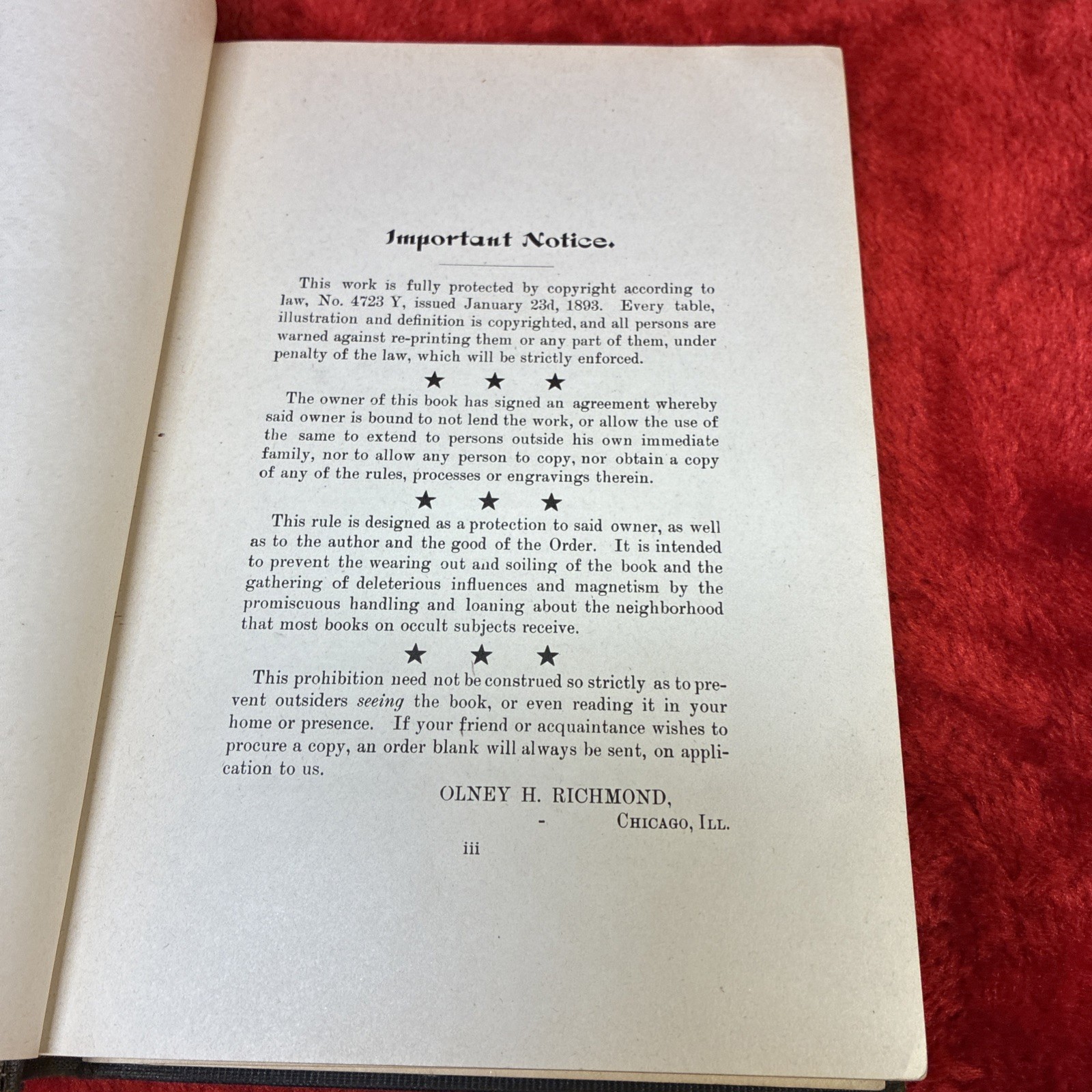 1919 MYSTIC TEST BOOK OR THE MAGIC OF THE CARDS – CARTOMANCY DIVINATION MAGICK
