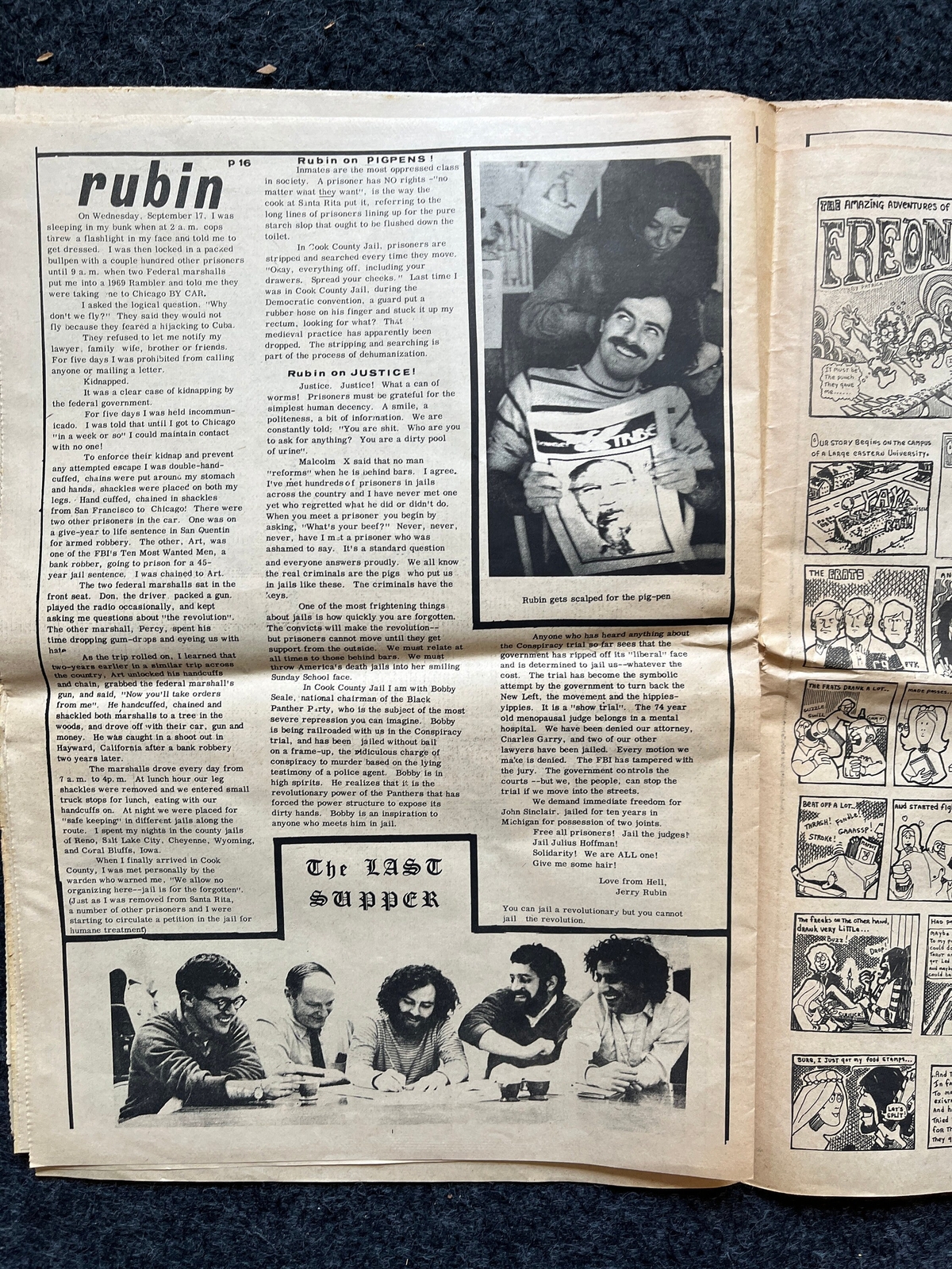 1970s Far Left Underground Newspaper, Black Panther Party, Vintage Antique Coll
