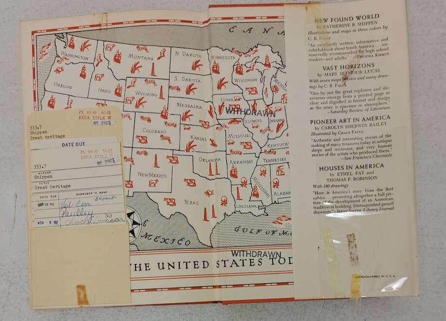 VINTAGE 1947 Edition-1964 Print-The Great Heritage Katherine Shippen. A26