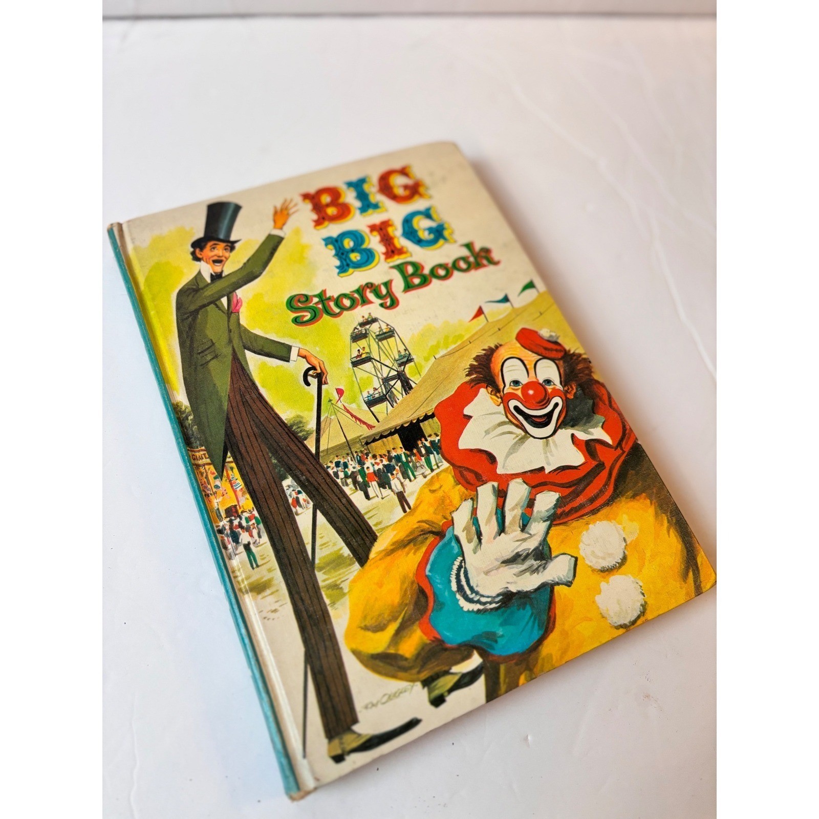Vintage 1955 Whitman Big Big Story Book Hardcover Circus Clown Illustrations