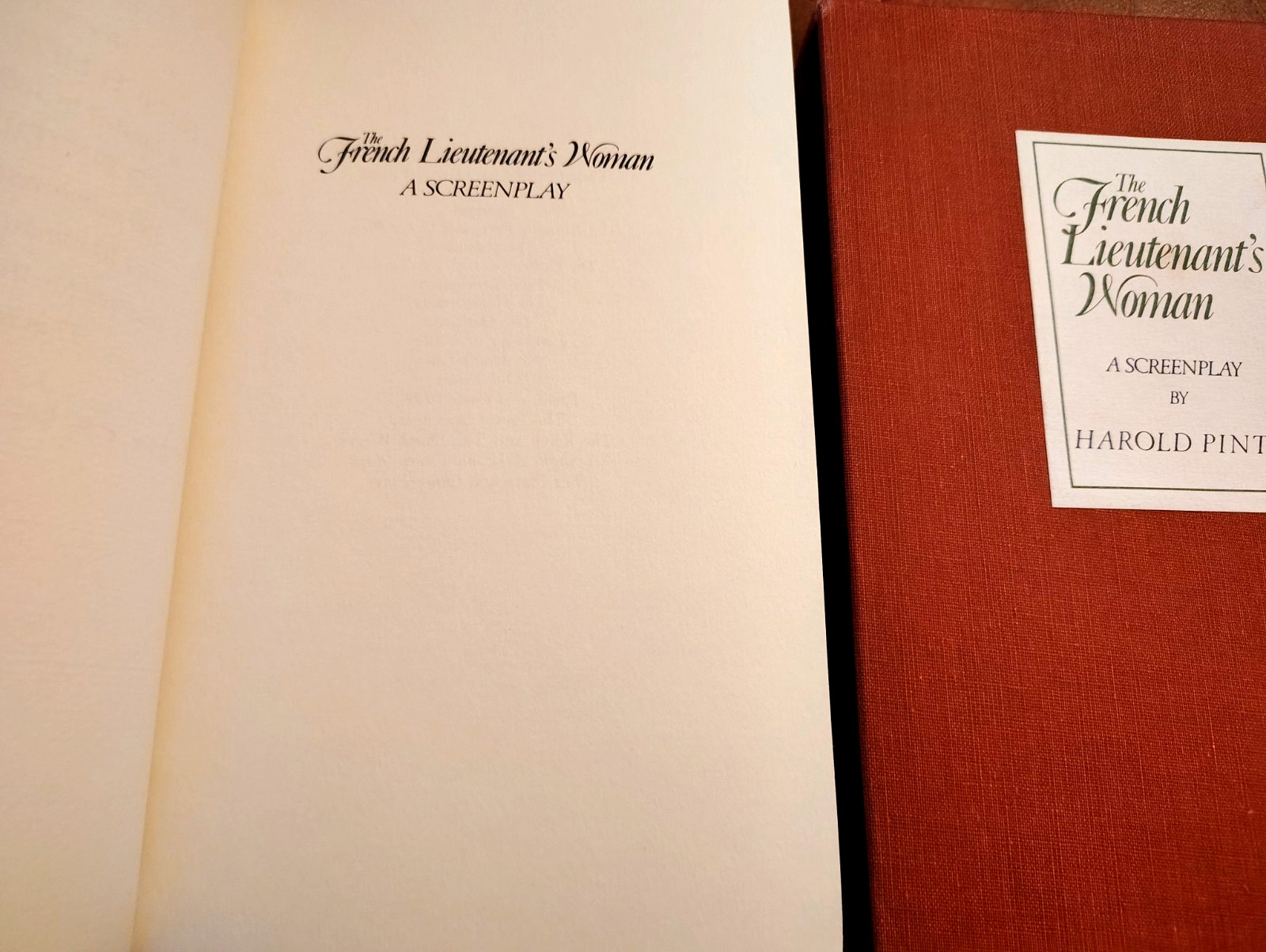 John Fowles, Harold Pinter THE FRENCH LIEUTENANT’S WOMAN Signed 1st EDITION; VG