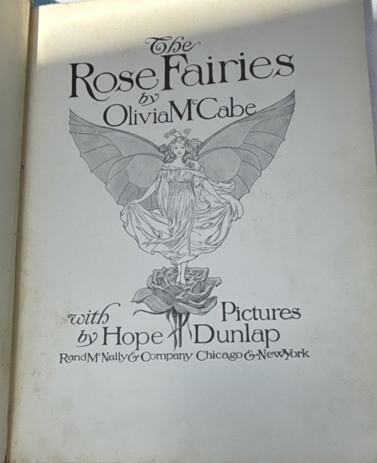Olivia McCabe The Rose Fairies Rand McNally 1911 Hardcover Illustrated