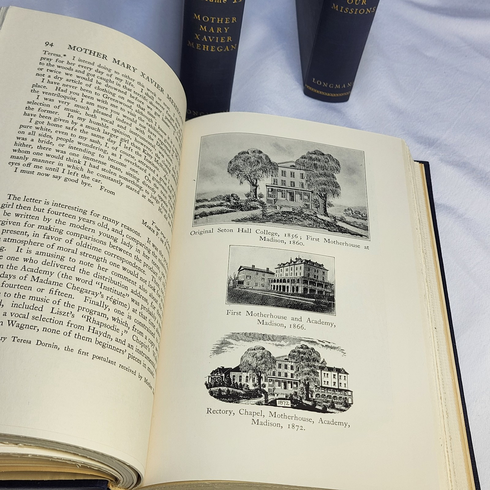 1933 The New Jersey Sisters Of Charity Mother Mary Xavier Mehegan 3 Volume Set