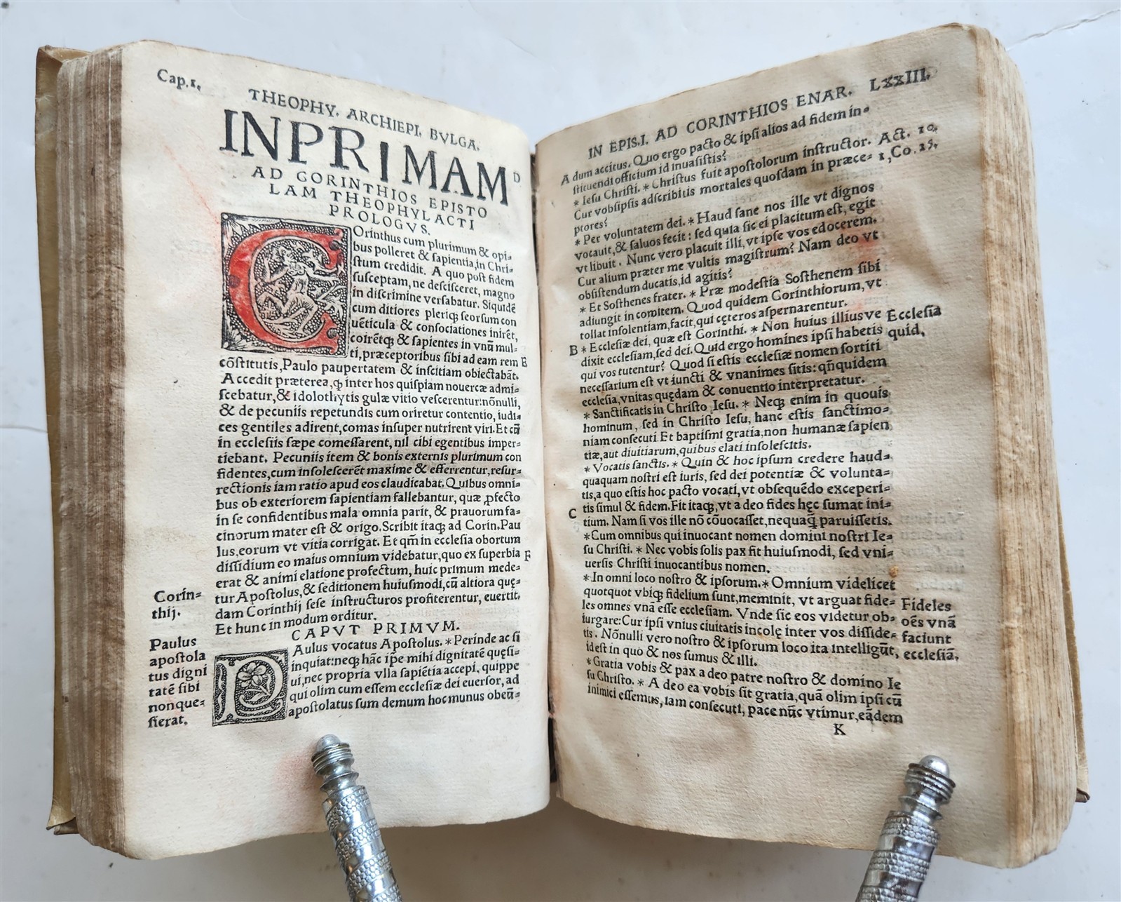 1537 Theophylactus de Achrida ANTIQUE In omnes D. Pauli epistolas enarrationes