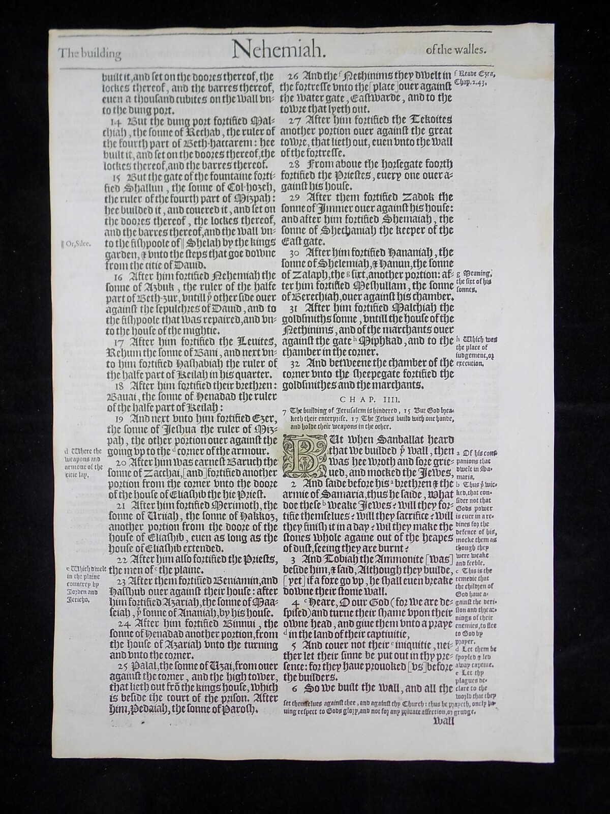 1583 Noblest Geneva Bible Folio- Book of Nehemiah- YOU PICK