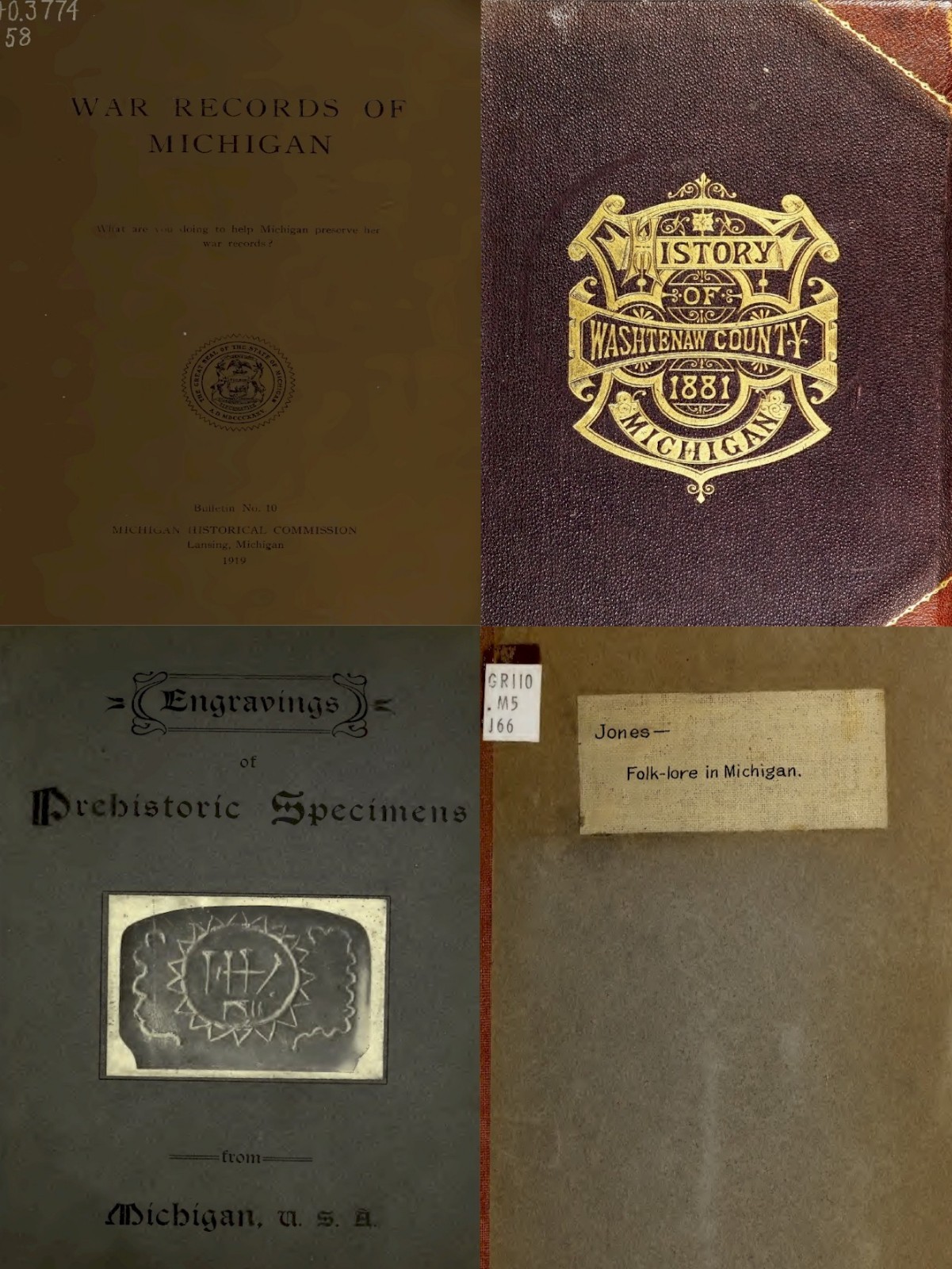 110 Old Michigan History Genealogy Ancestry Family Records Books – Vol. 2 on DVD