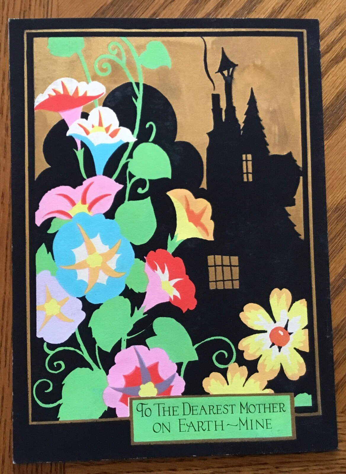 Large Rare 1920 Volland Salesman Mother’s Day Art Nouveau Flower 6.5 X 9in Card6