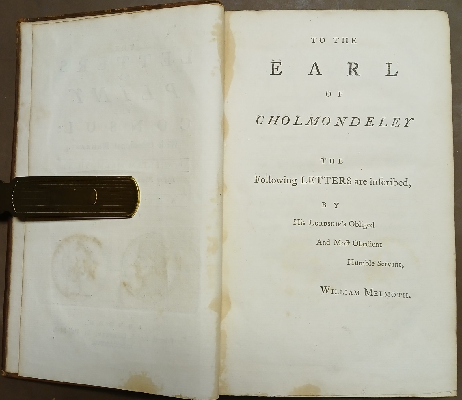 Letters of Pliny the Consul With Occassional Remarks, 1777 Two Volumes