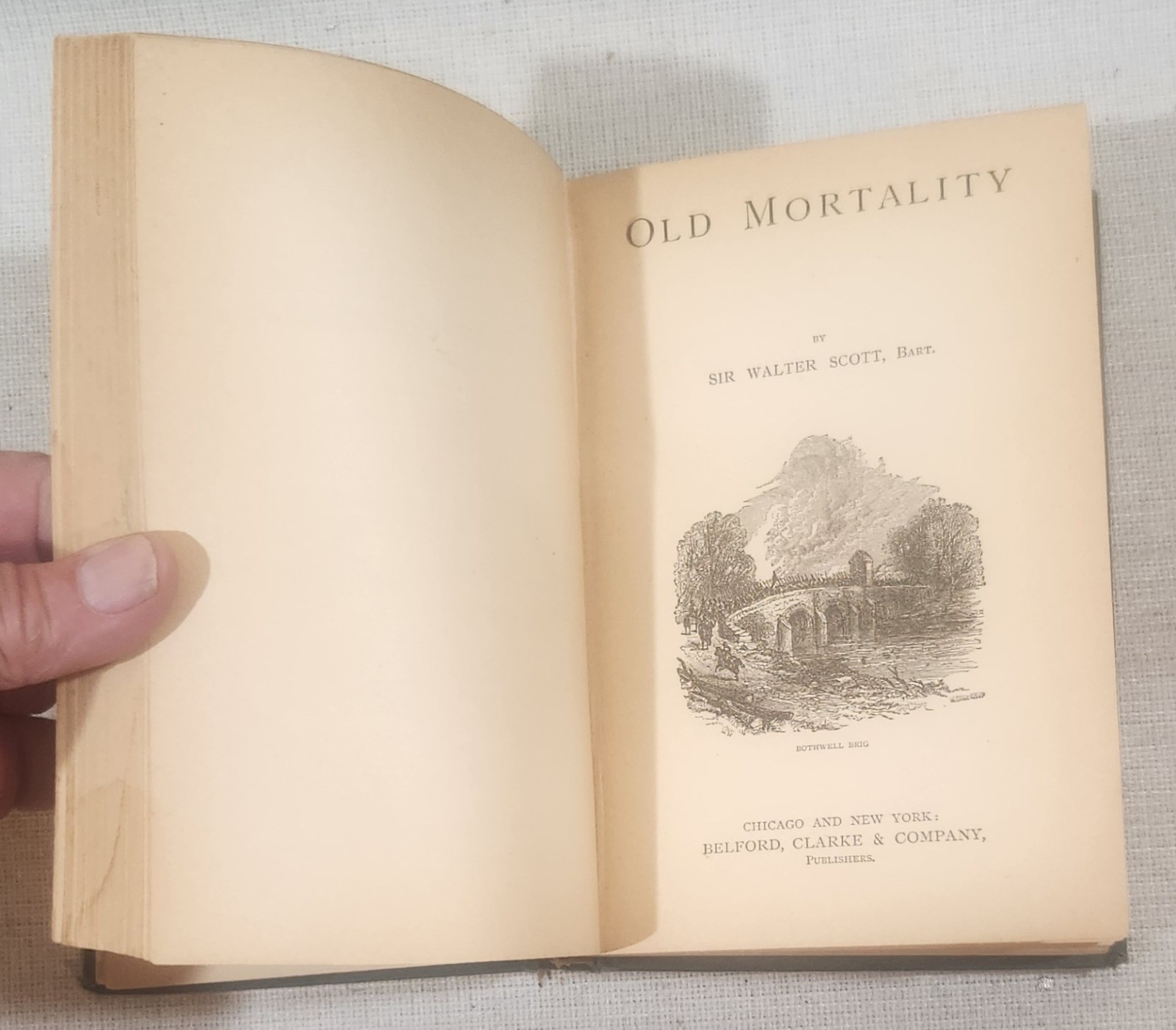 Waverly Novels OLD MORTALITY & THE BLACK DWARF by Sir Walter Scott Nice Edition