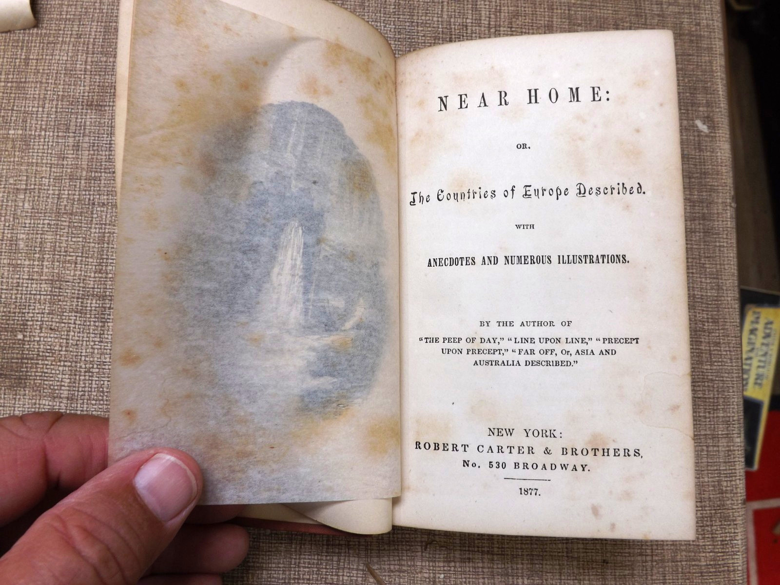 VTG. 1877 NEAR HOME THE COUNTRIES OF EUROPE DESCRIBED HB MORTIMER 320 PG ILLSTRD