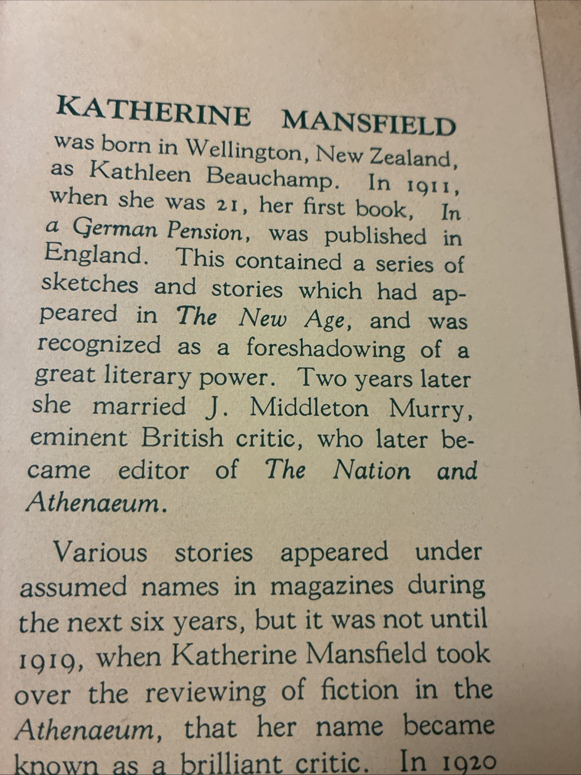 Poems Mansfield, Katherine Alfred A. Knopf, New York, 1924 First Edition HBDJp