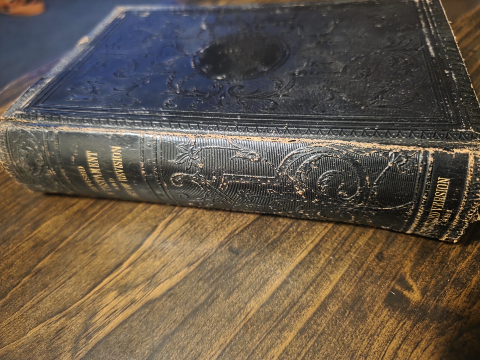 Antique Revised New Testament & History of Revision Hubbard Bros Leather HC
