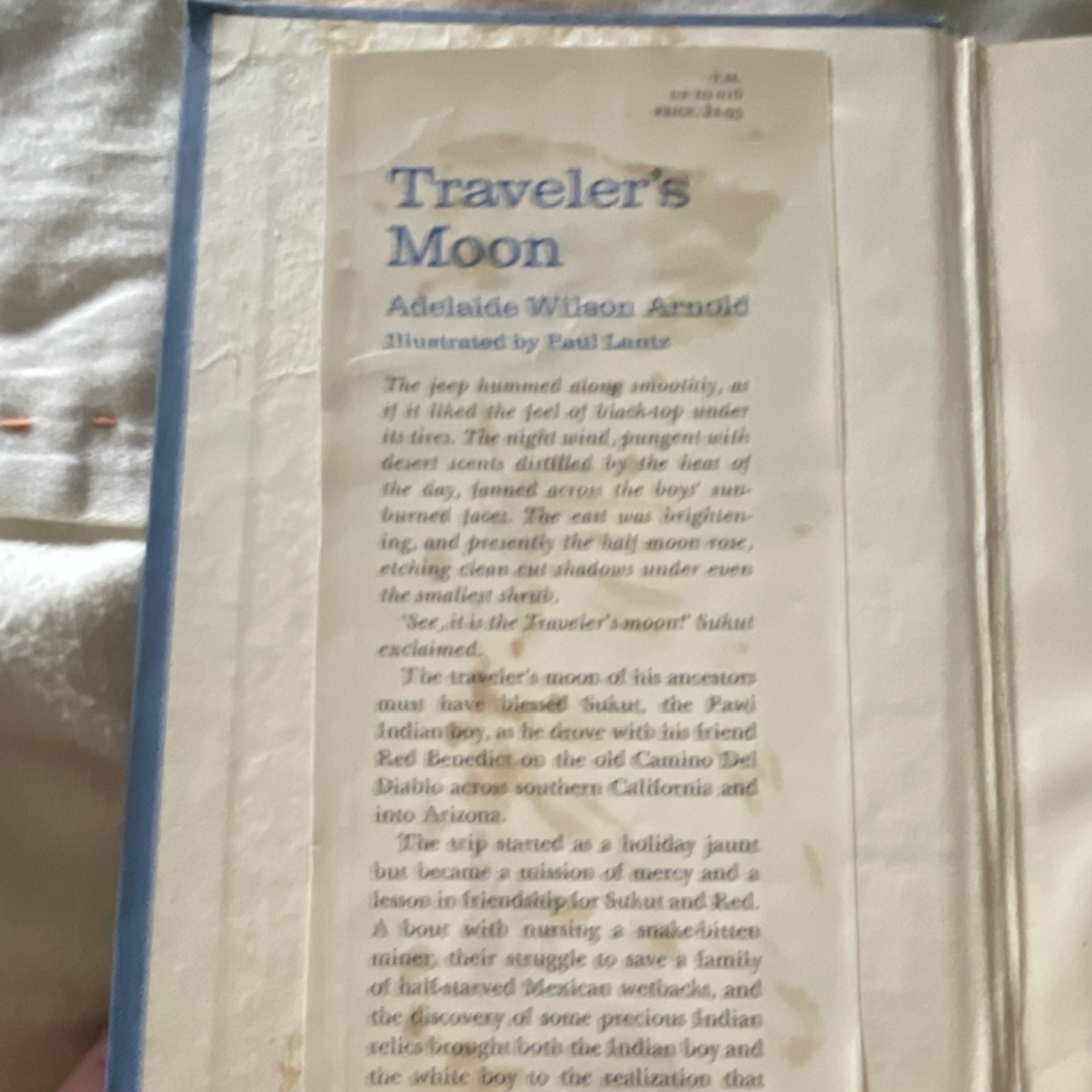 Adelaide Wilson Arnold Traveler’s Moon Doubleday 1st Edition Illustrated HC