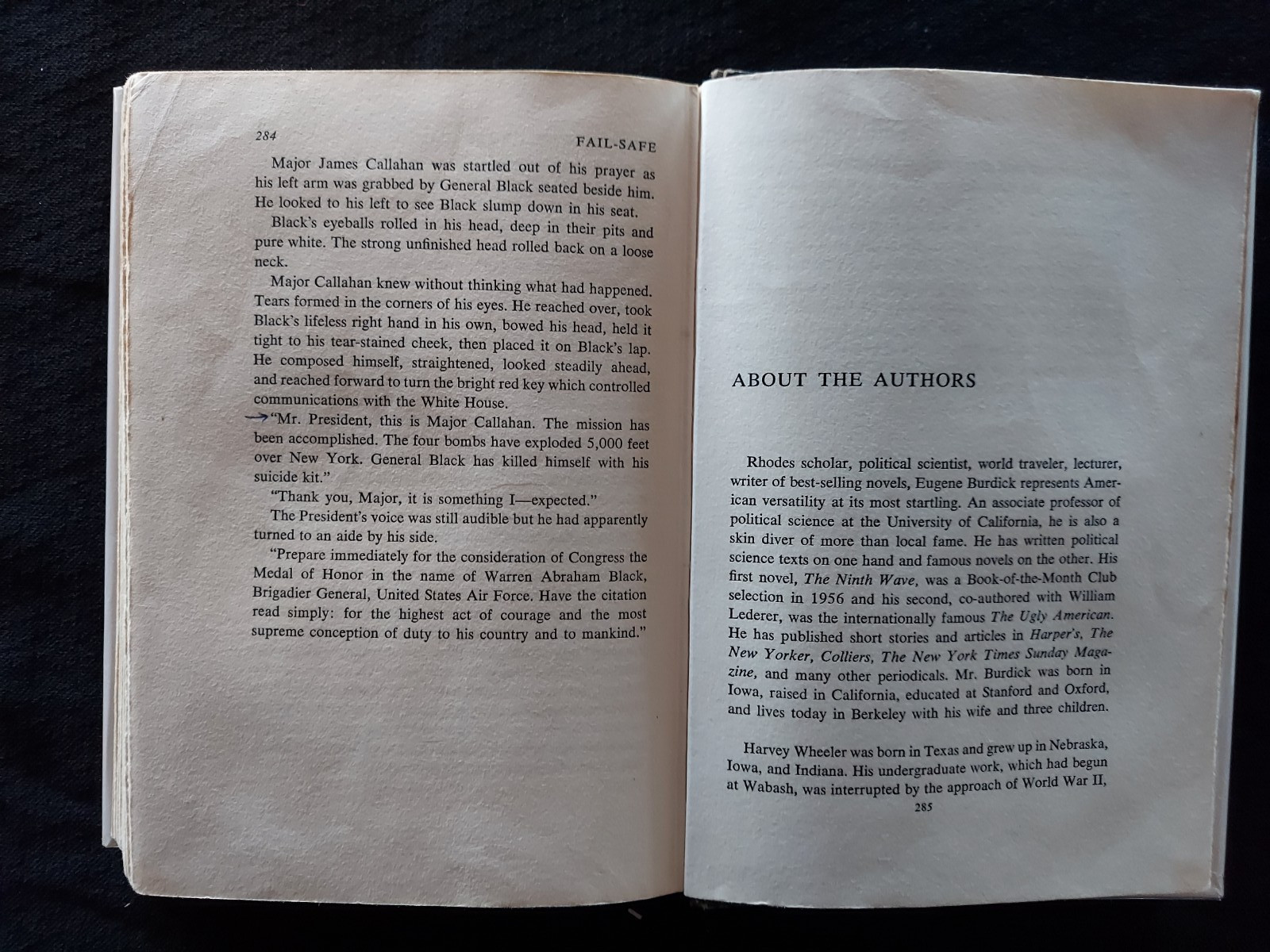 Fail-Safe by Eugene Burdick & Harvey Wheeler 1962 Cold War Nuclear Thriller HC