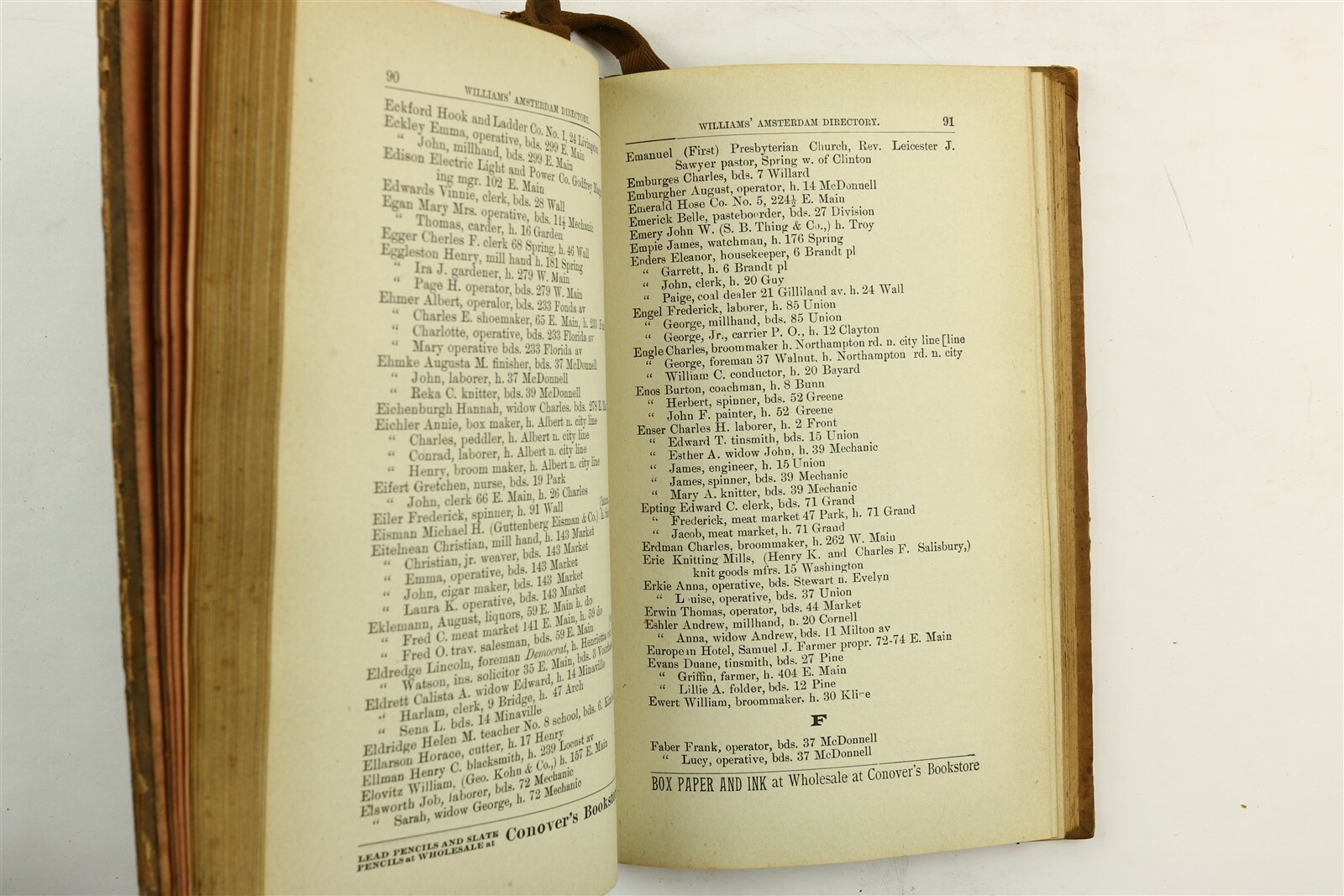 Amsterdam, NY (Montgomery County, New York) City Directory 1894 1800’s Book