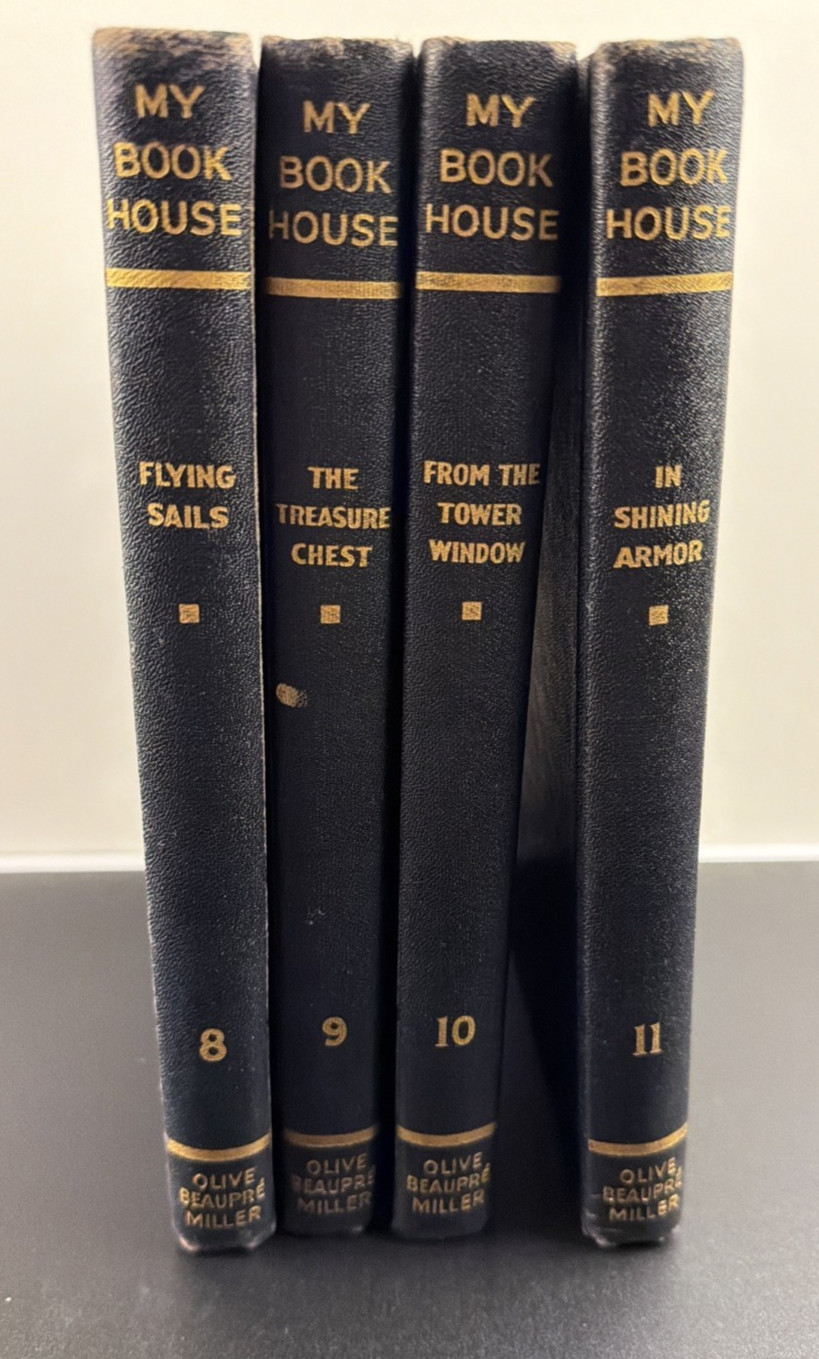 Vintage 1947 My Book House Set of 4 Beautiful Children’s Books Vol. 8, 9, 10, 11