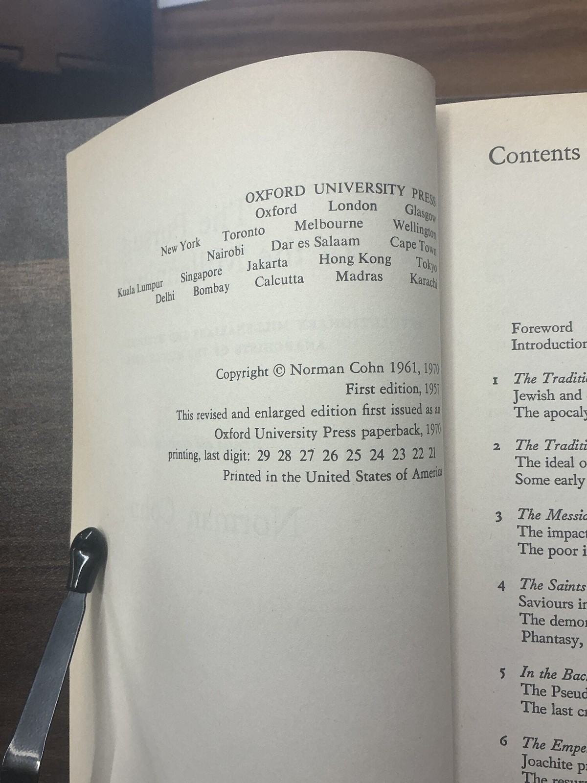 Norman Cohn / The Pursuit of the Millenium 1970