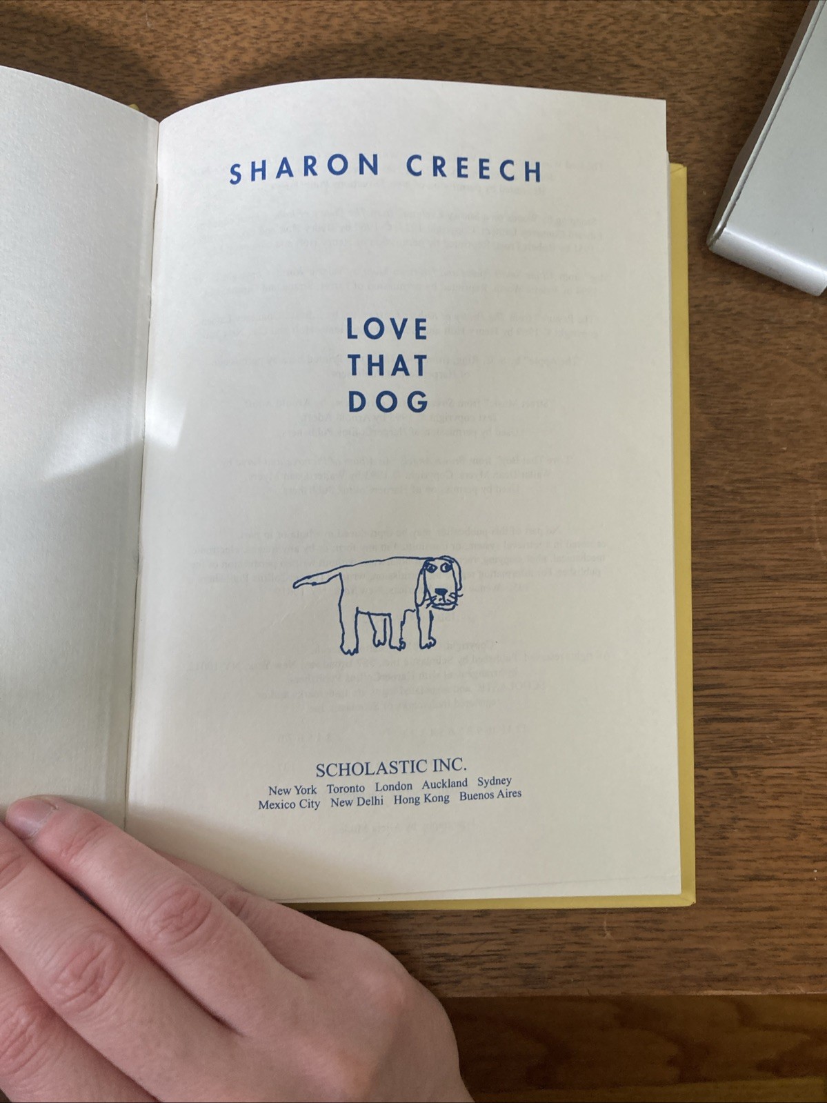 Love That Dog Vintage Children’s Book Creech 2001 Scholastic 2002 HC