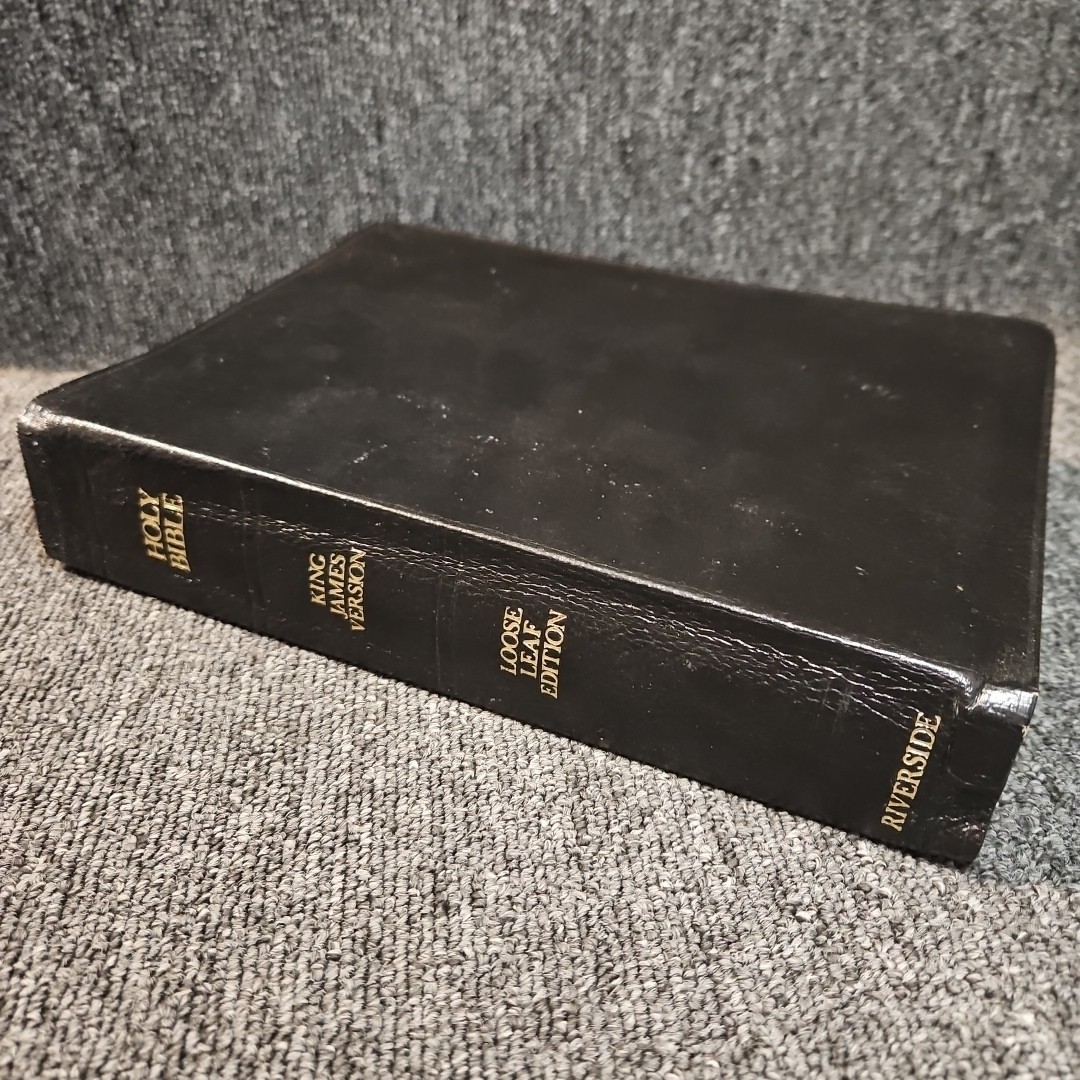 VINTAGE Holy Bible KJV Loose Leaf Edition Journaling Riverside Publishers