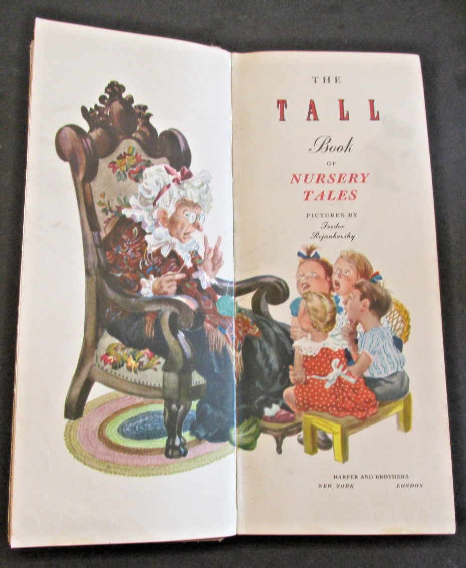 1944 The Tall Book Nursery Tales Harper and Brothers New York London Pics VTG