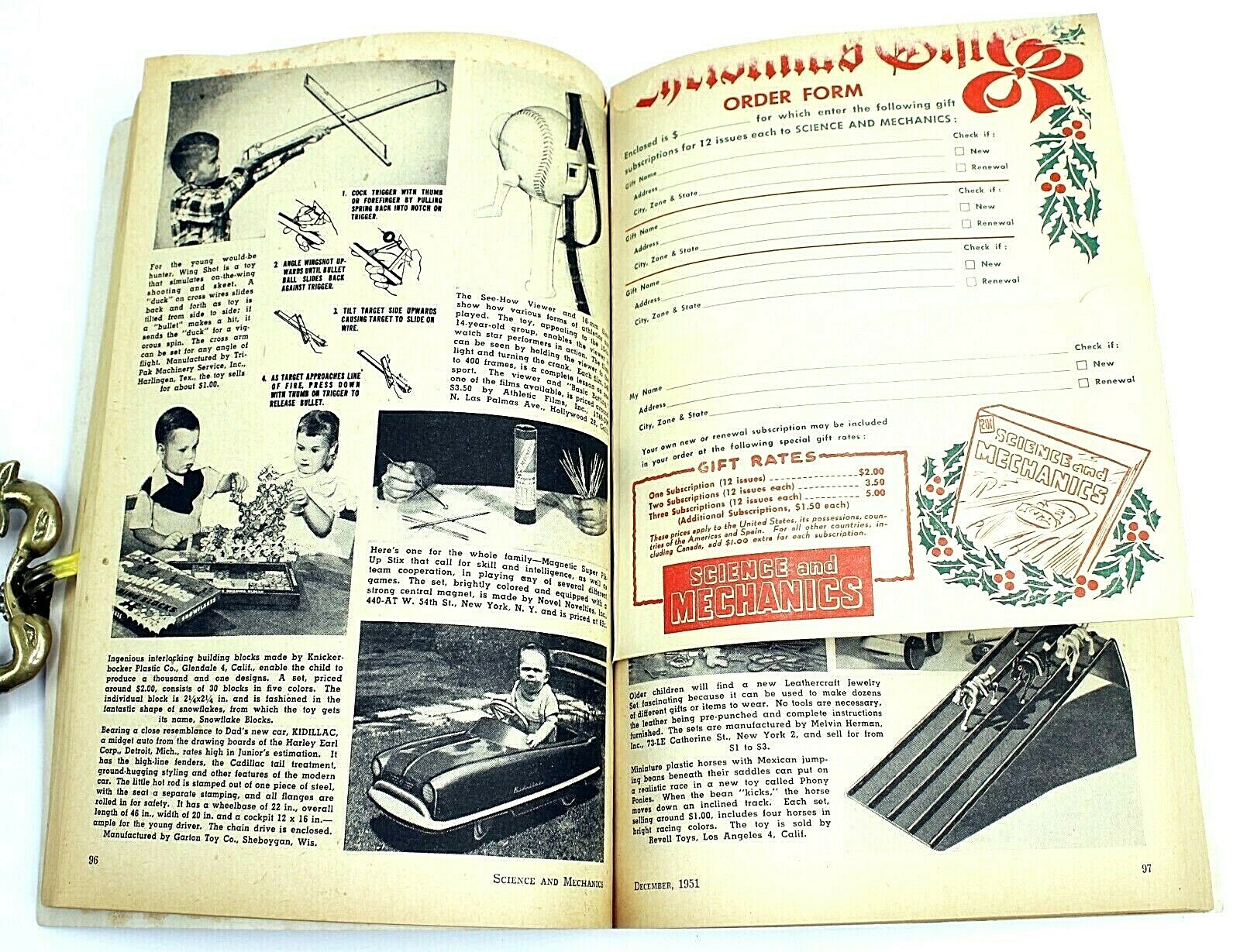 1951 SCIENCE AND MECHANICS MAGAZINE MG Sportster LeSabre TOYS Hornet Hydroplane