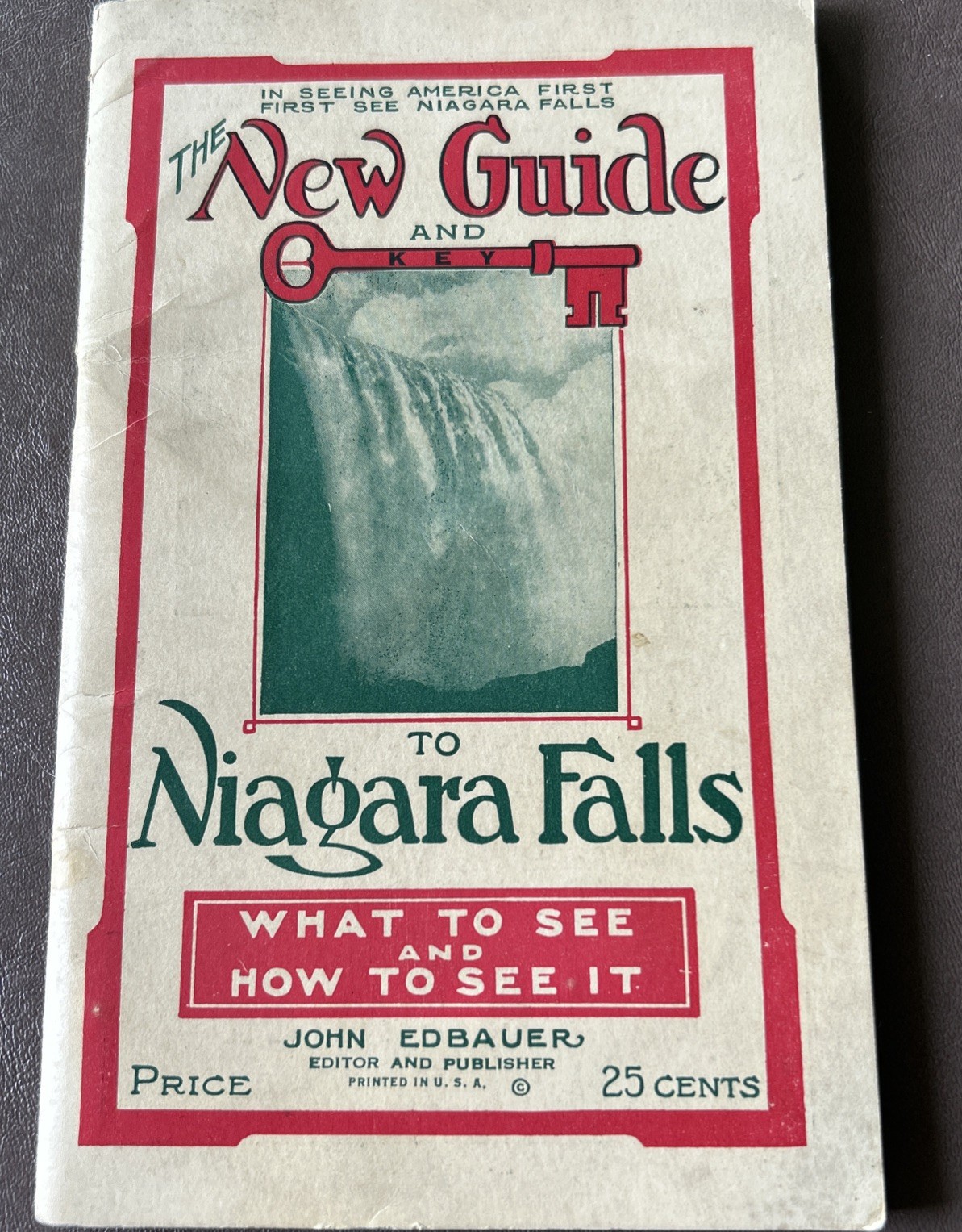 Antique 1924 The New Guide And Key To Niagara Falls Travel Guide And Pictures