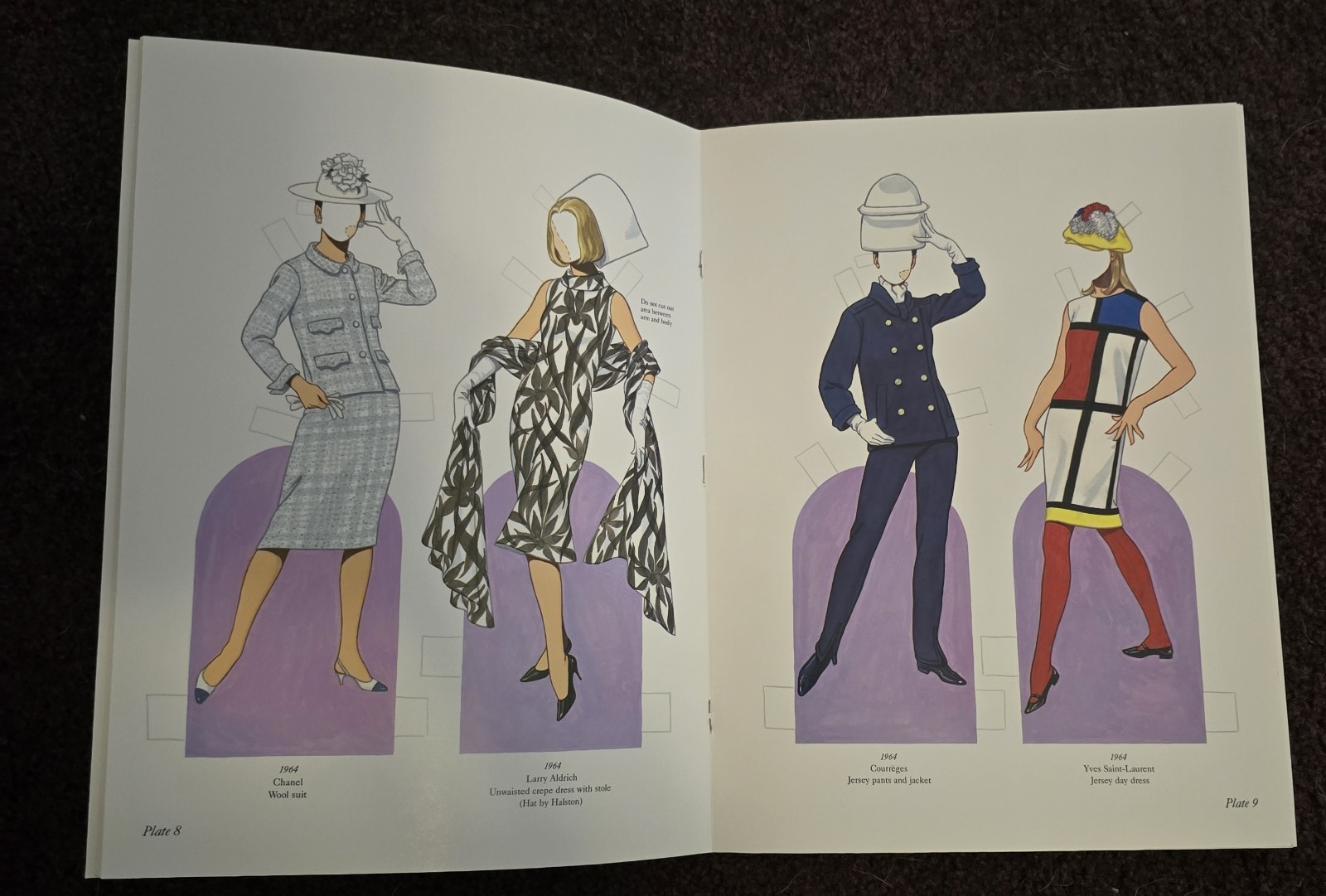 Chanel, Christian Dior, Erte’, Paper Dolls in Full Color by Tom Tierney UNCUT