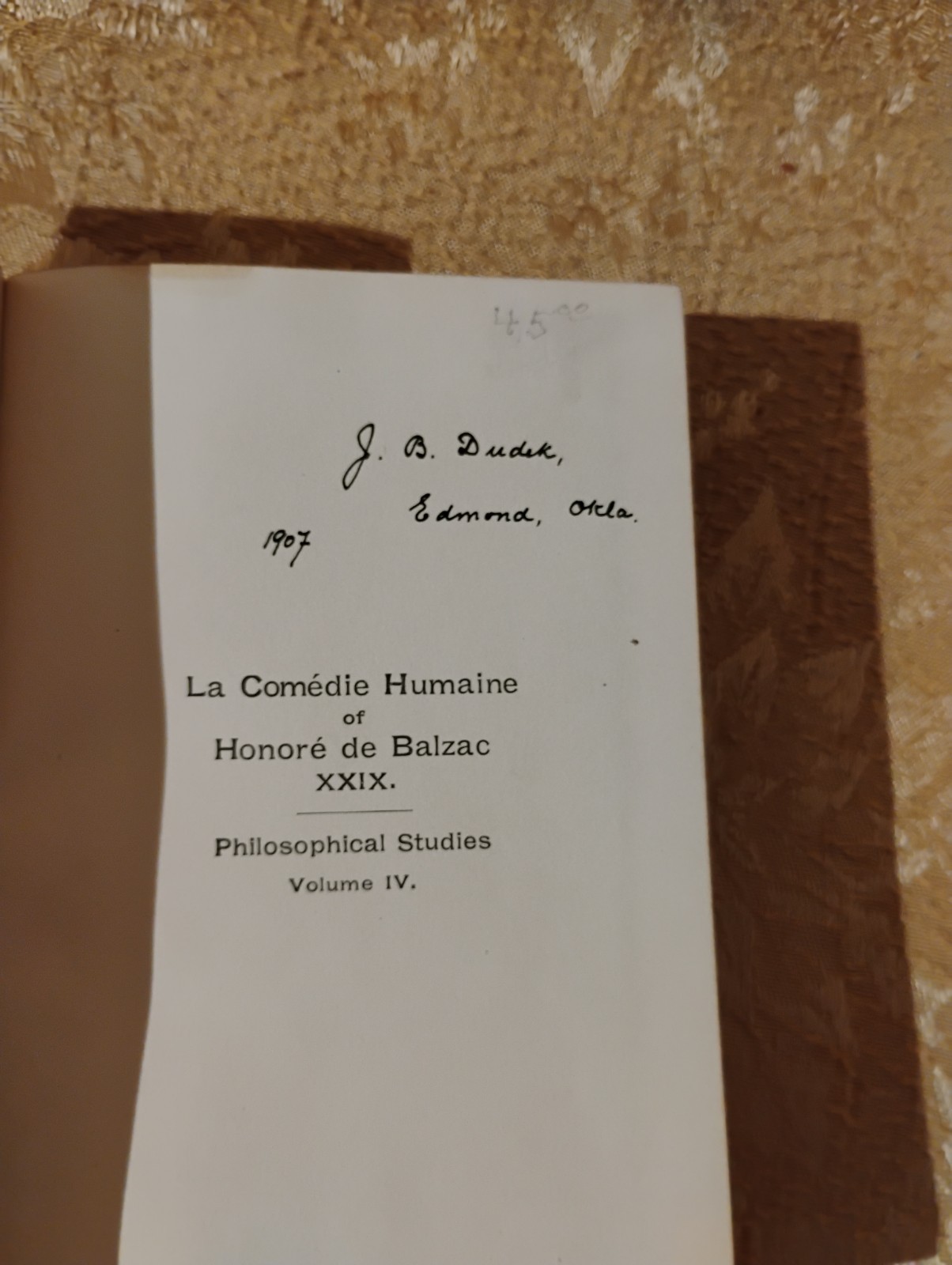 Works of Honoré de Balzac, Vol. 3 & 4~ 1896 Leather Bound 2 Book Vintage Set Lot