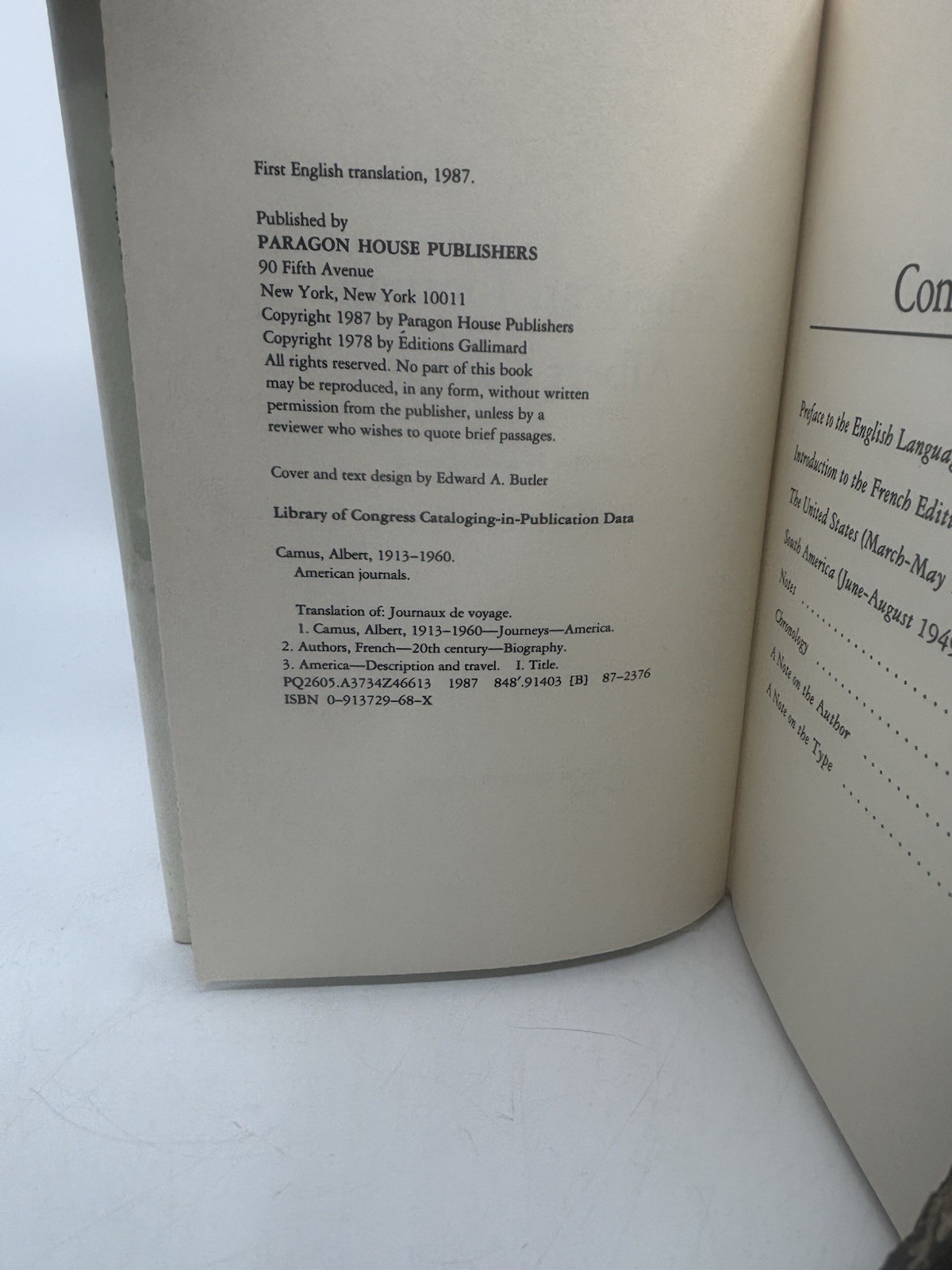 Albert Camus American Journals First Edition 1st Printing Existentialism Vintage