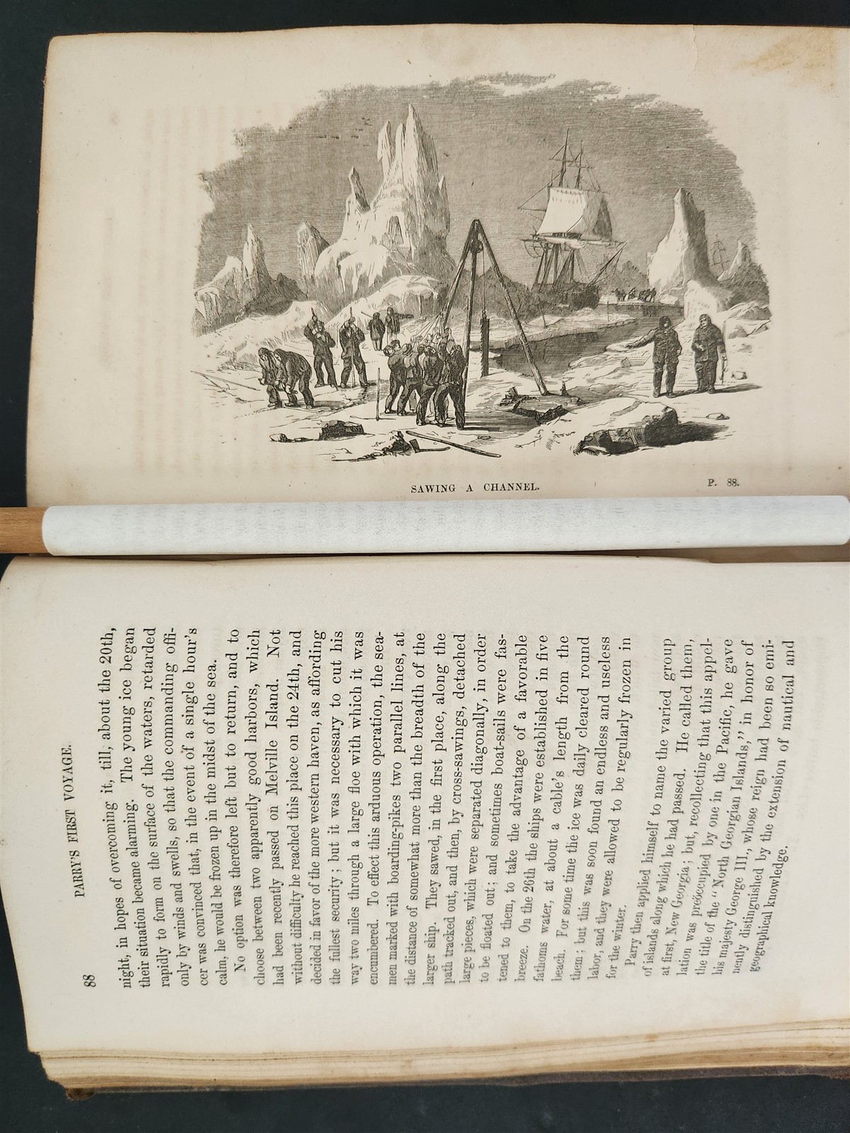 1858 antique ARCTIC ADVENTURE by SEA LAND w FOLDOUT north pole MAP 480pg BOOK