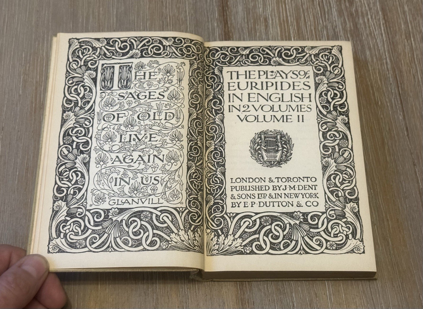 The Plays of Euripides in English 1926 Hardcover /Volume II