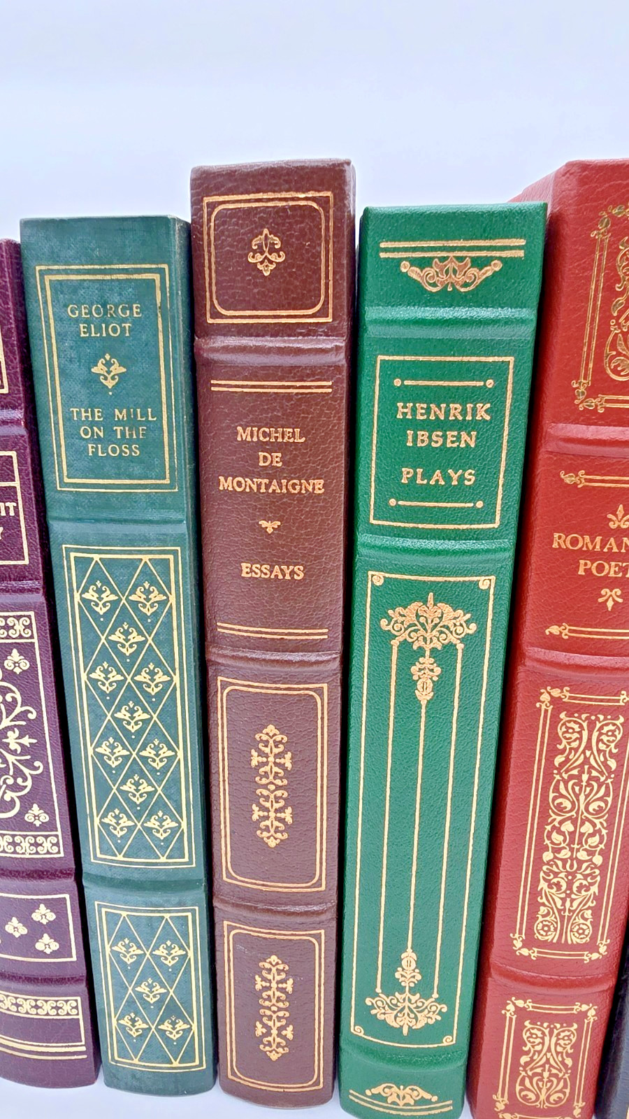 LOT 15 FRANKLIN LIBRARY LEATHER BOUND BOOKS COLLECTION LOT, GOLD GILDED