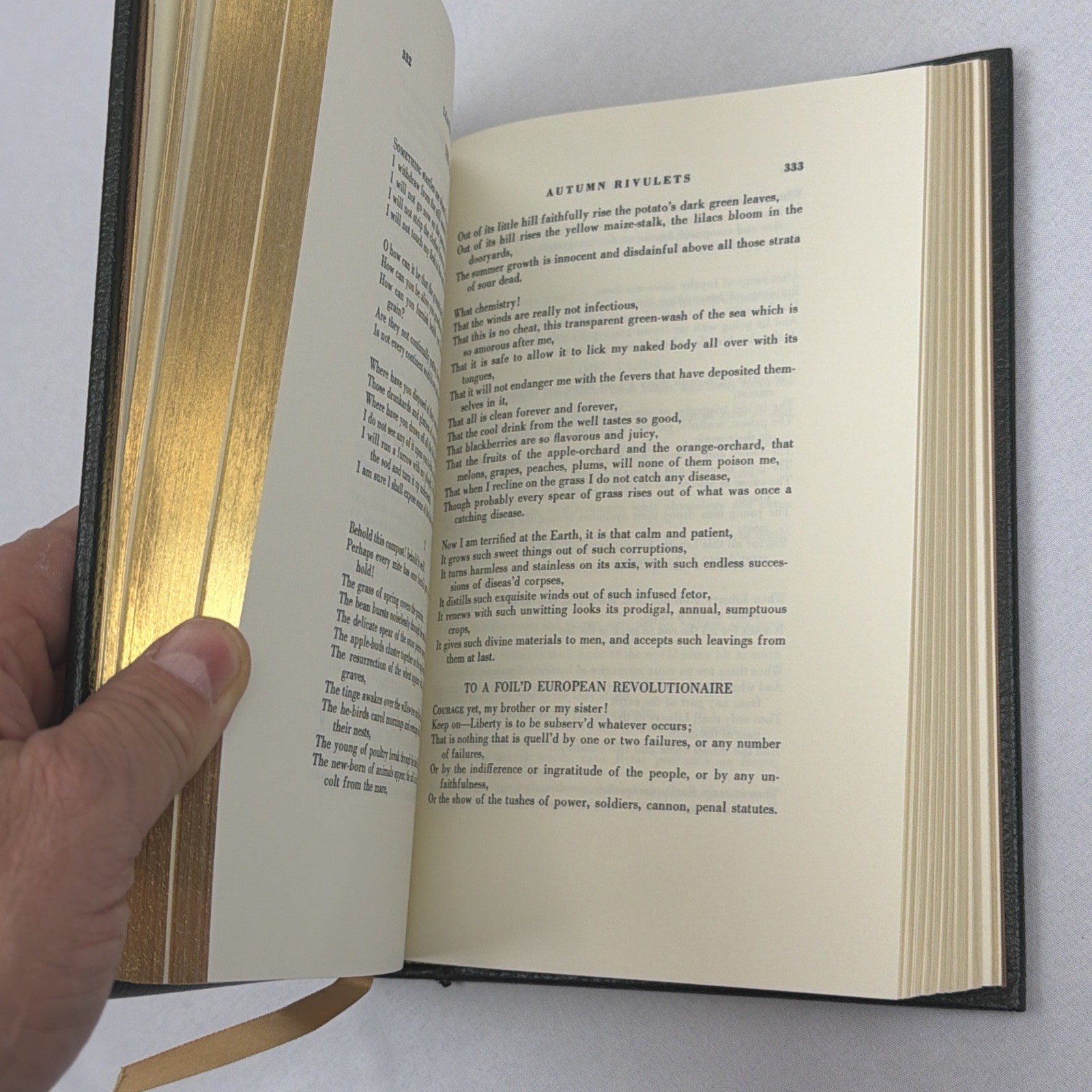 Leaves Of Grass Walt Whitman 1977 Easton Press Collector’s Edition 100 Greatest