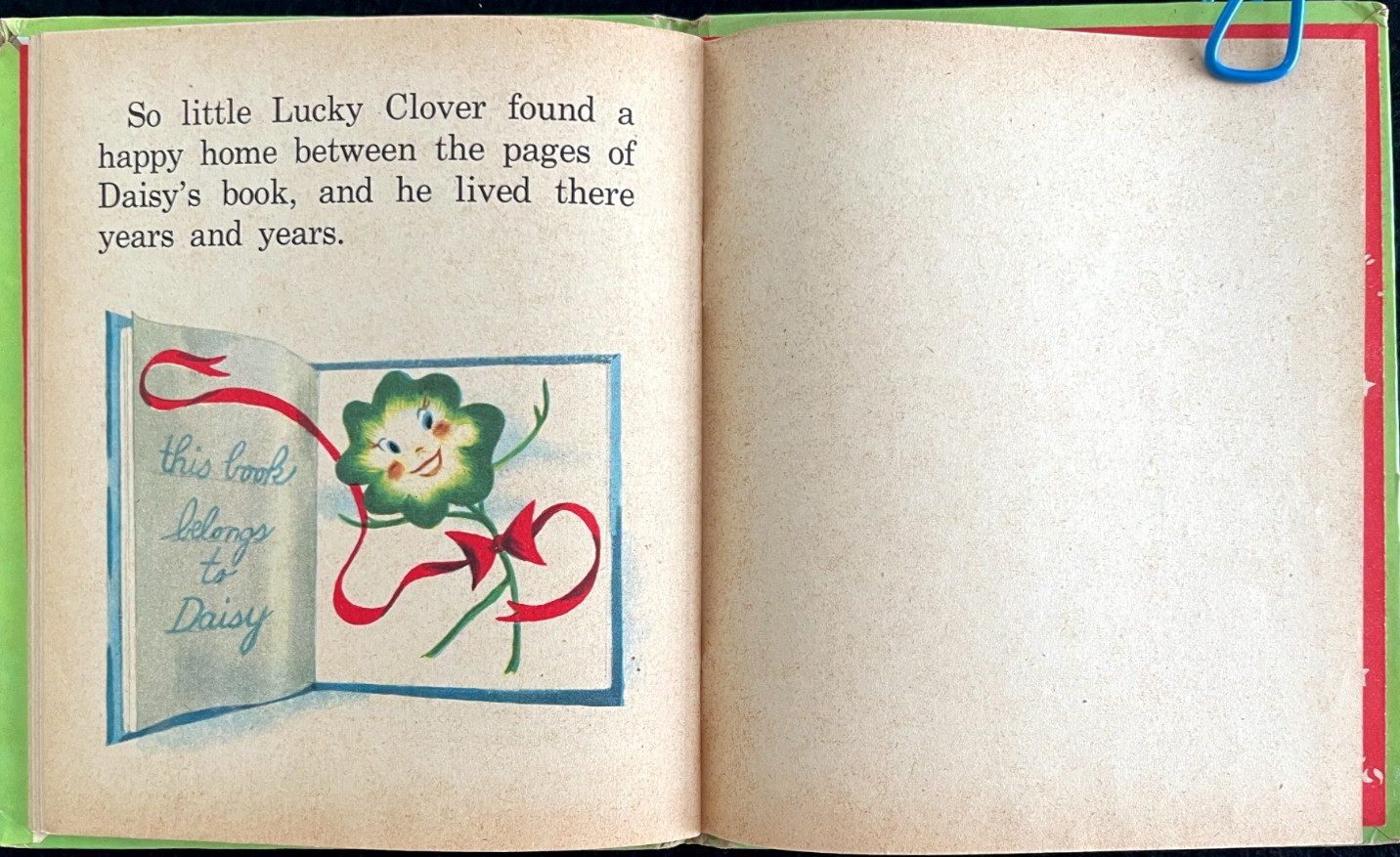 LUCKY FOUR LEAF CLOVER ~ 1st ed. children’s Whitman Tell-A-Tale Book, 36 pg. VG